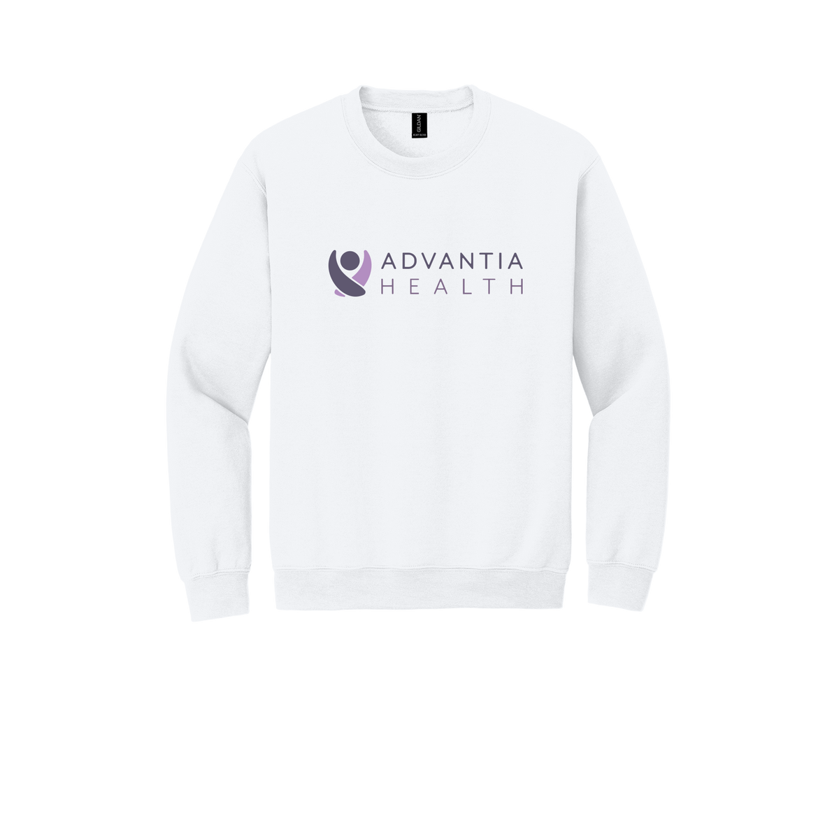 advantiahealth-clinic-comfort-crewneck-dtf-front-18000-white-flat-front