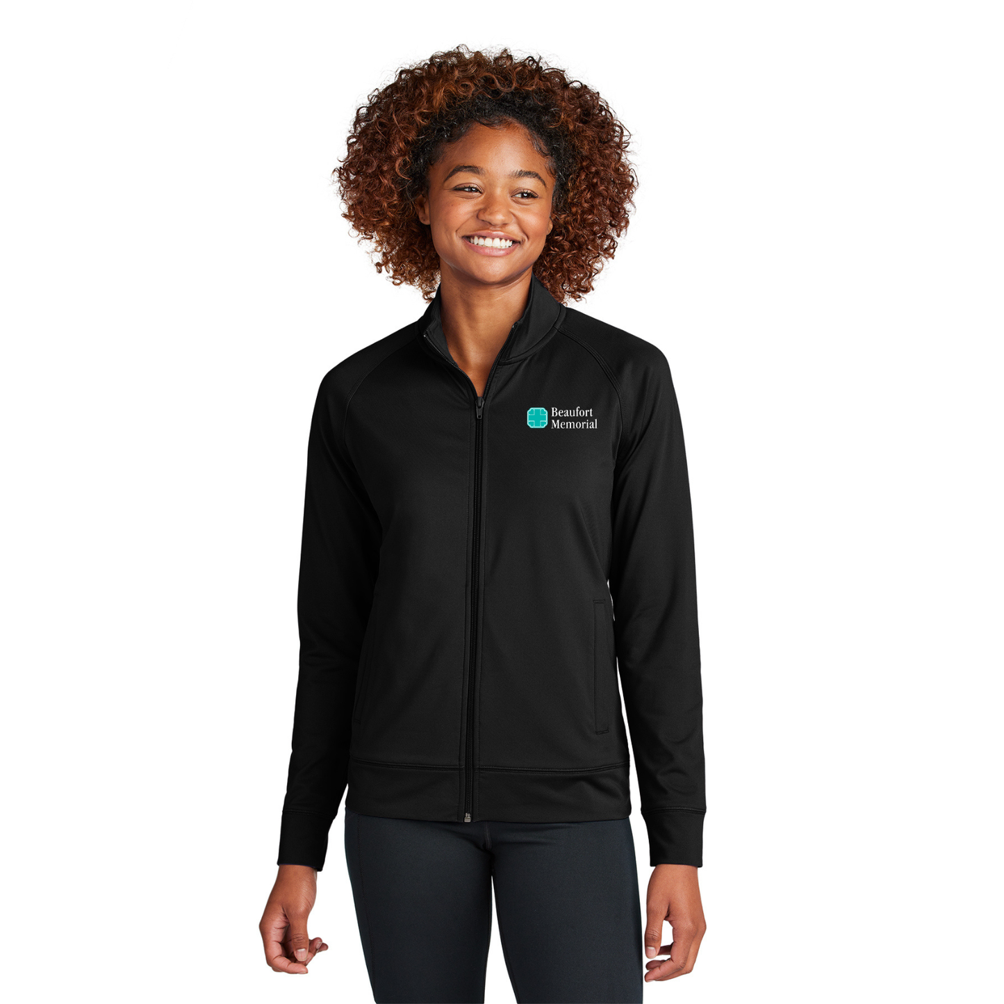 Sport-Tek® Women's Sport-Wick® Stretch Full-Zip Cadet Jacket