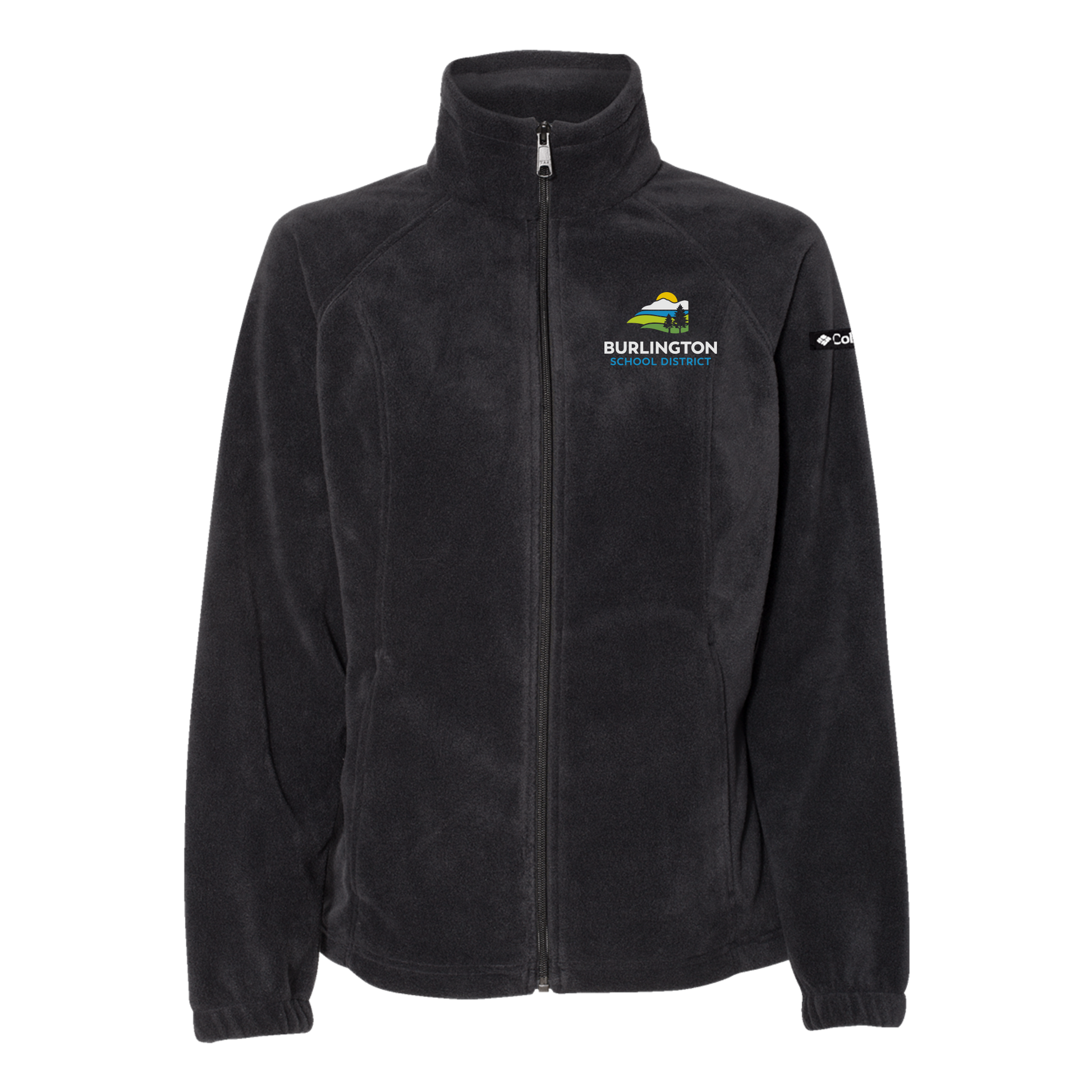 bsdvt-columbia-womens-fleece-jacket-embroidery-leftchest-212470-black-flat-front