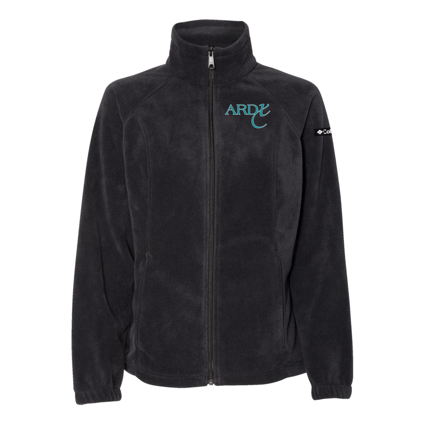 ardx-columbia-womens-fleece-jacket-embroidery-leftchest-212470-black-flat-front