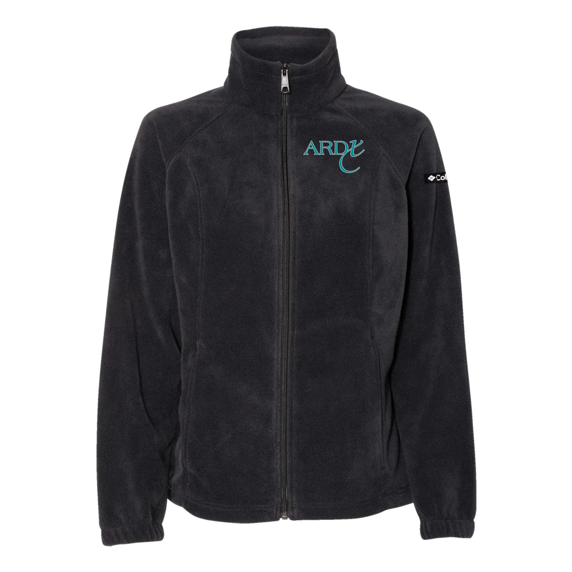 ardx-columbia-womens-fleece-jacket-embroidery-leftchest-212470-black-flat-front