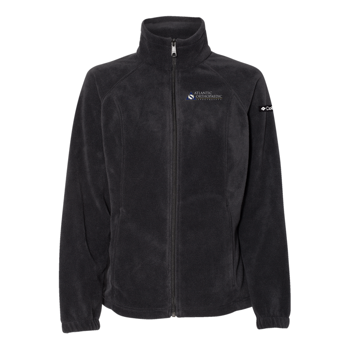 atlanticortho-columbia-womens-fleece-jacket-embroidery-leftchest-212470-black-flat-front