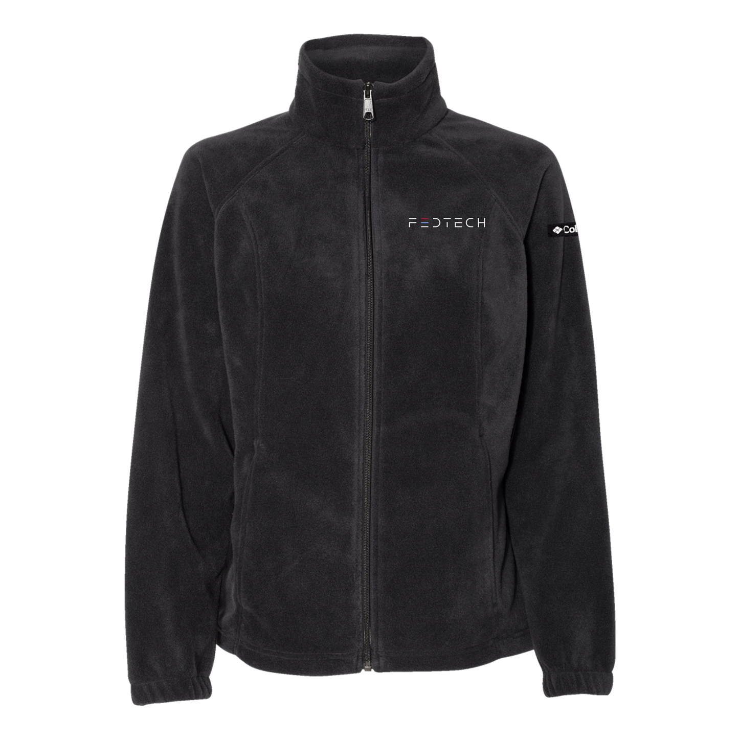 fedtech-columbia-womens-fleece-jacket-embroidery-leftchest-212470-black-flat-front