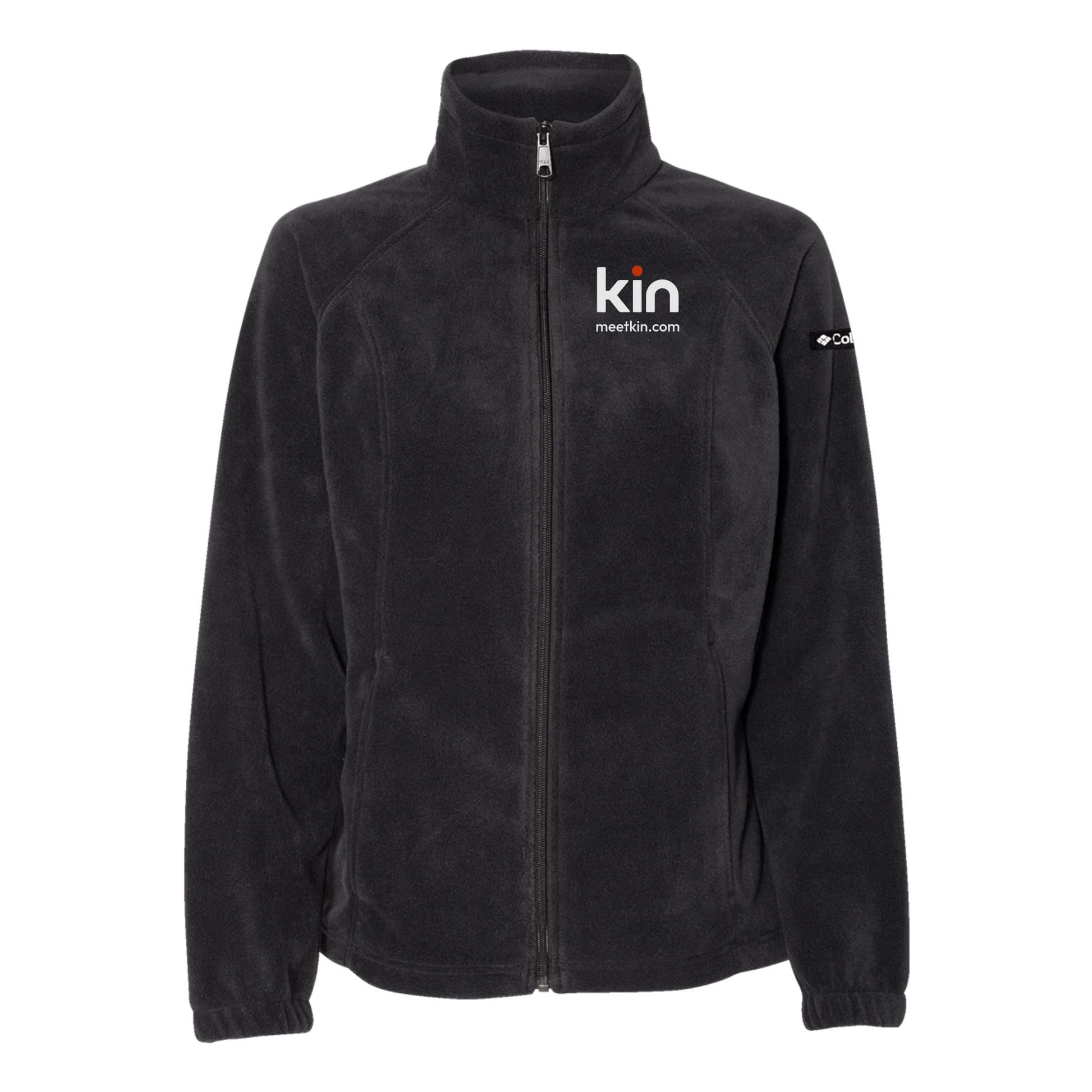 kin-columbia-womens-fleece-jacket-embroidery-leftchest-212470-black-flat-front