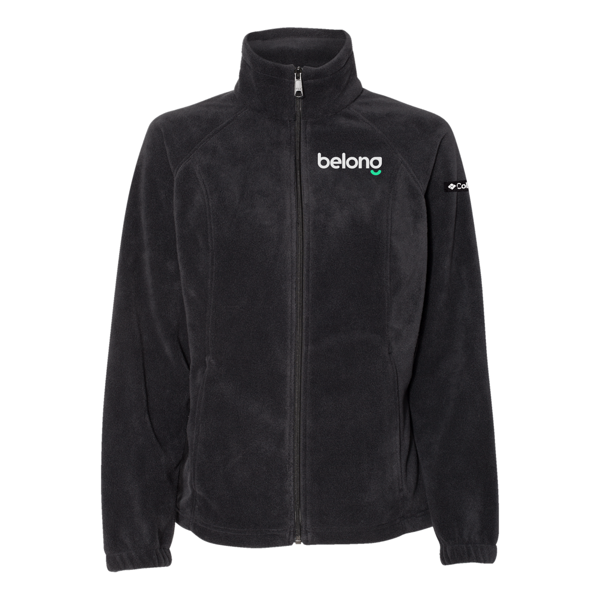 belonghome-columbia-womens-fleece-jacket-embroidery-leftchest-212470-black-flat-front