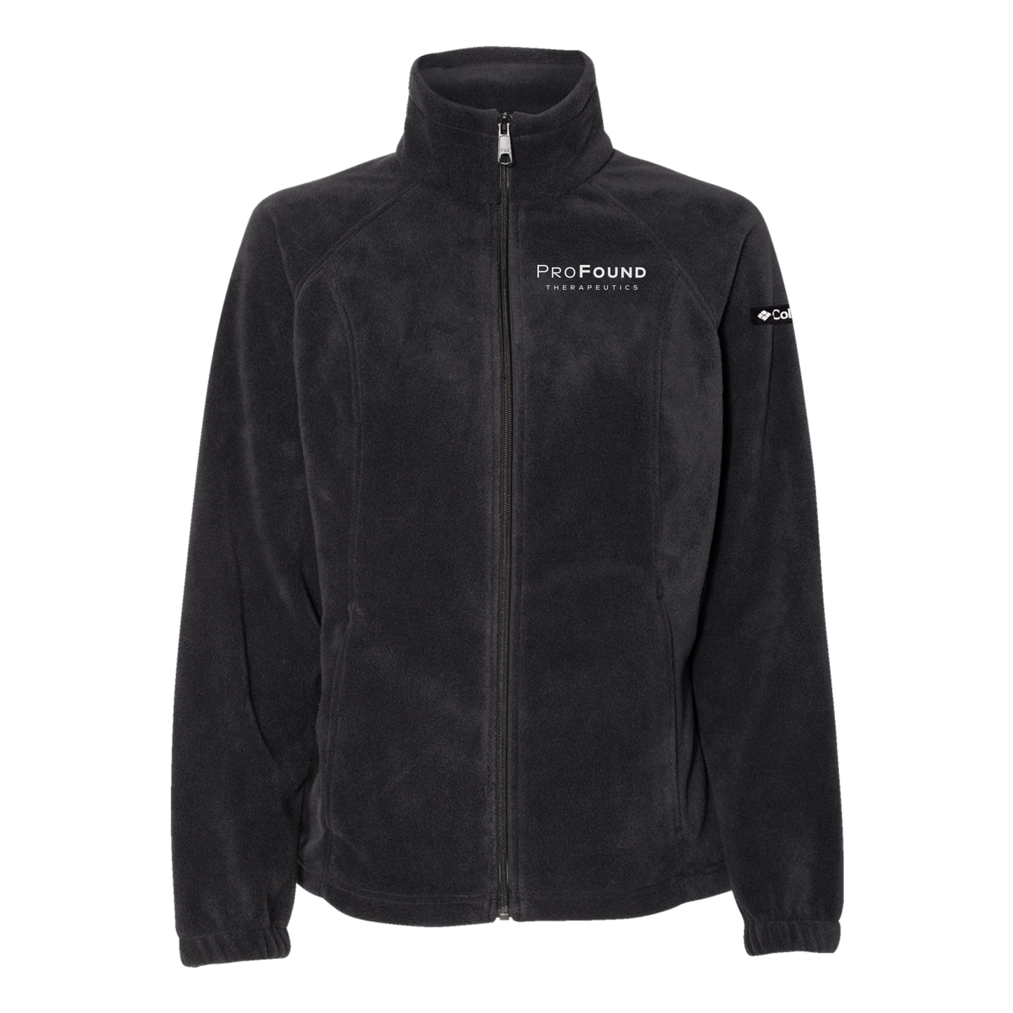 profoundtx-columbia-womens-fleece-jacket-embroidery-leftchest-212470-black-flat-front