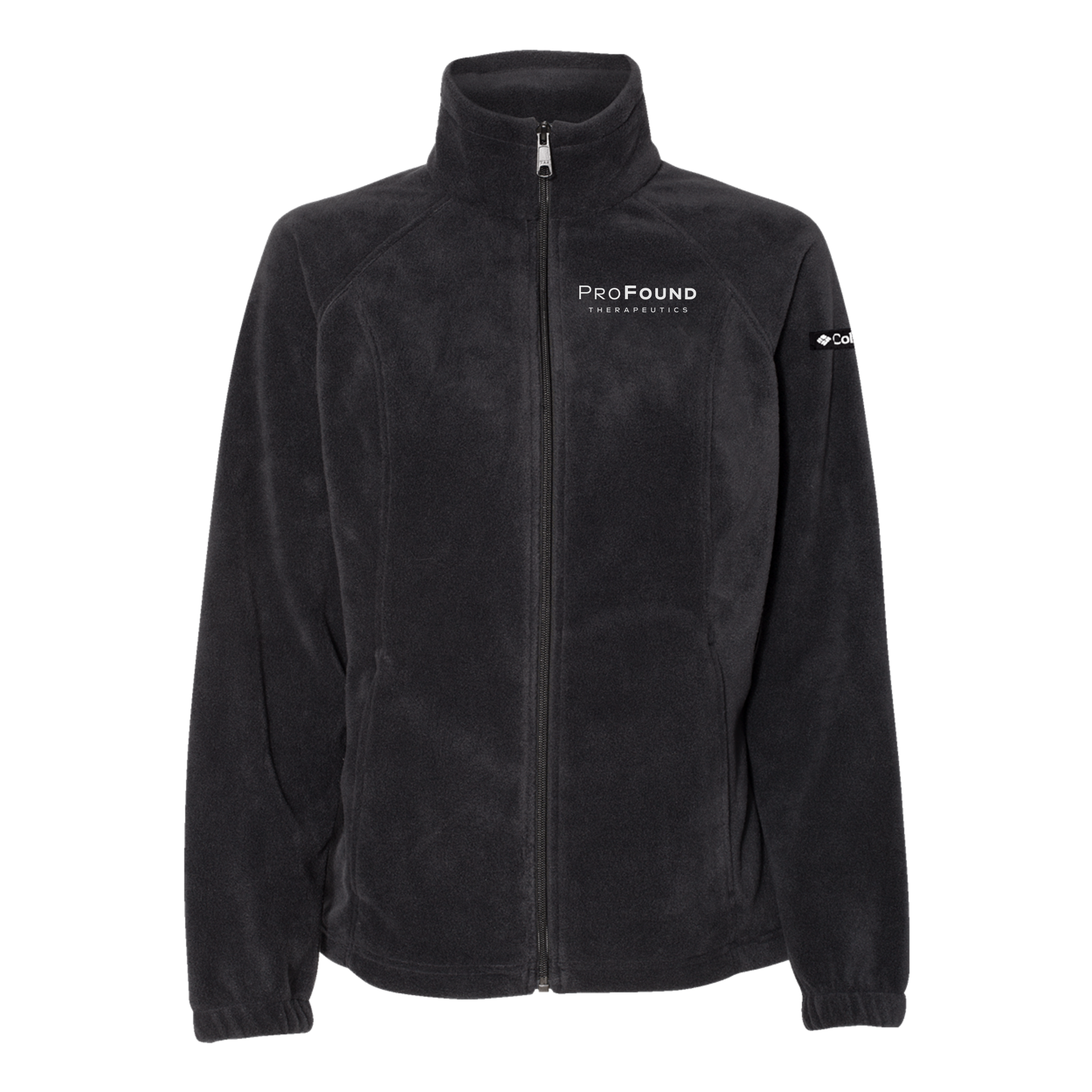 profoundtx-columbia-womens-fleece-jacket-embroidery-leftchest-212470-black-flat-front