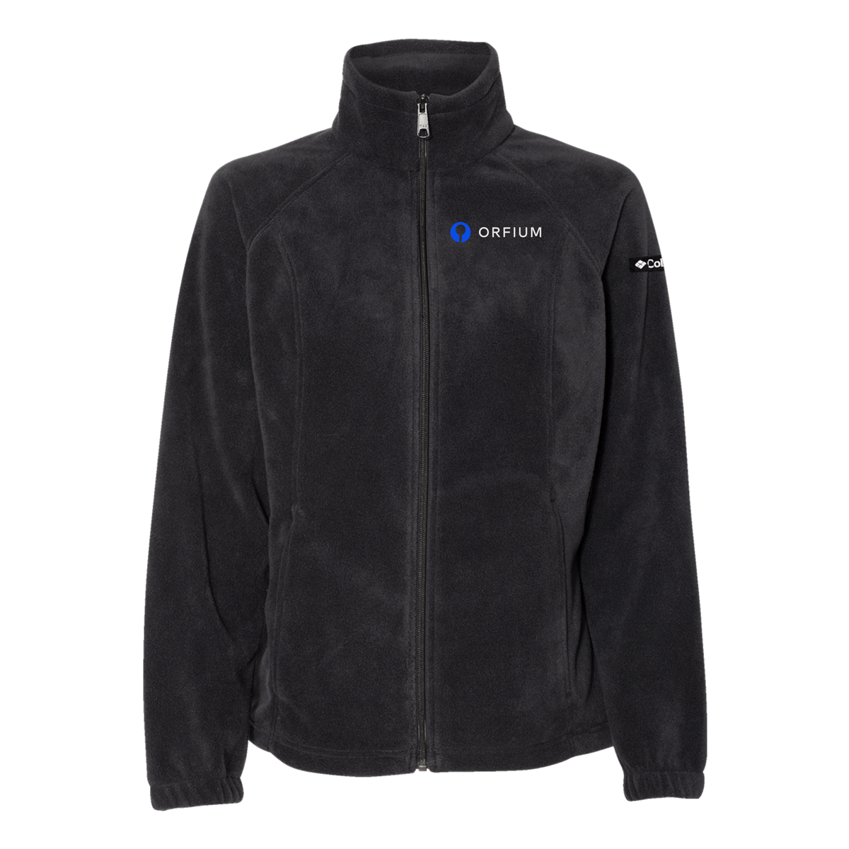 orfium-columbia-womens-fleece-jacket-embroidery-leftchest-212470-black-flat-front