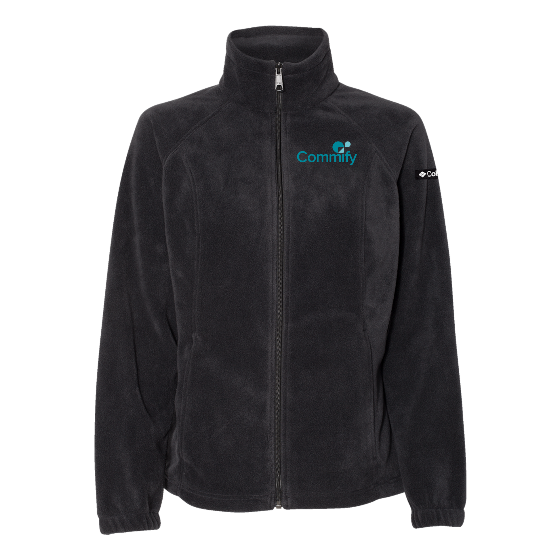 commify-columbia-womens-fleece-jacket-embroidery-leftchest-212470-black-flat-front