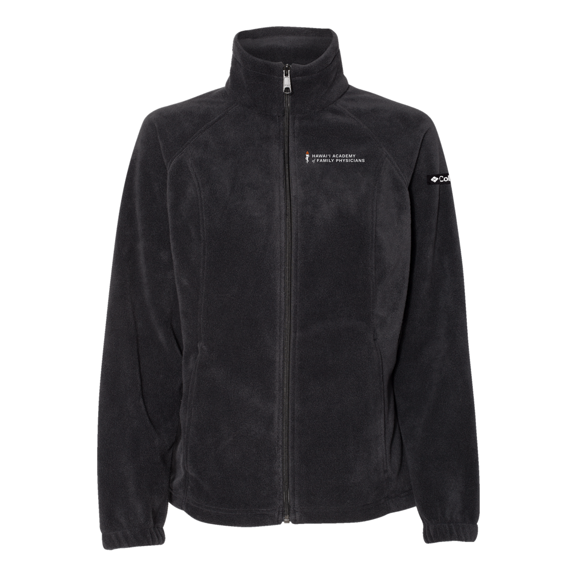 hafp-columbia-womens-fleece-jacket-embroidery-leftchest-212470-black-flat-front