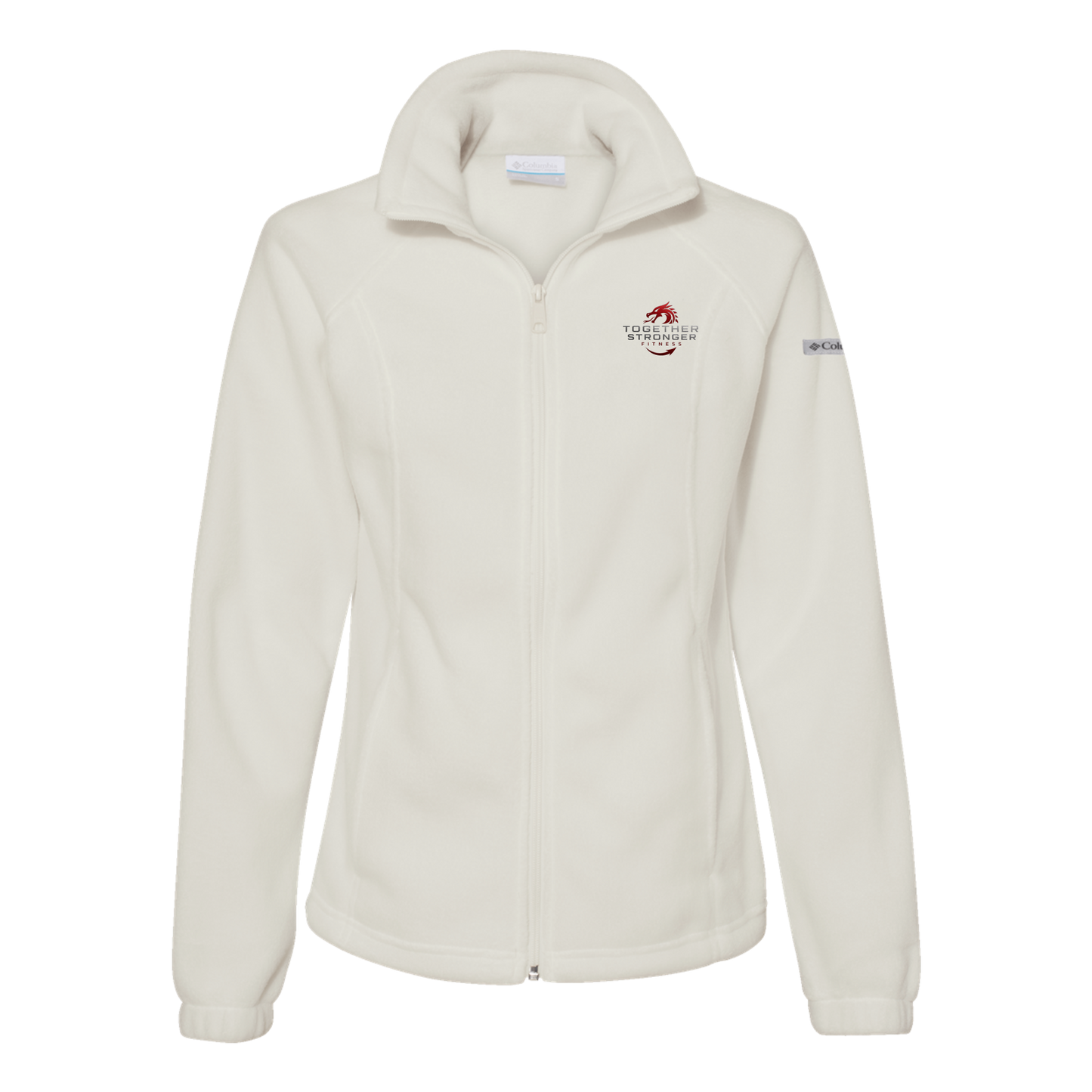 togetherstrongerfitness-columbia-womens-fleece-jacket-embroidery-leftchest-212470-chalk-flat-front