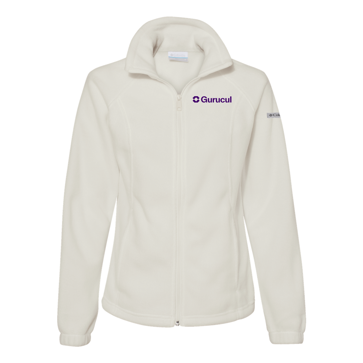 gurucul-columbia-womens-fleece-jacket-embroidery-leftchest-212470-chalk-flat-front