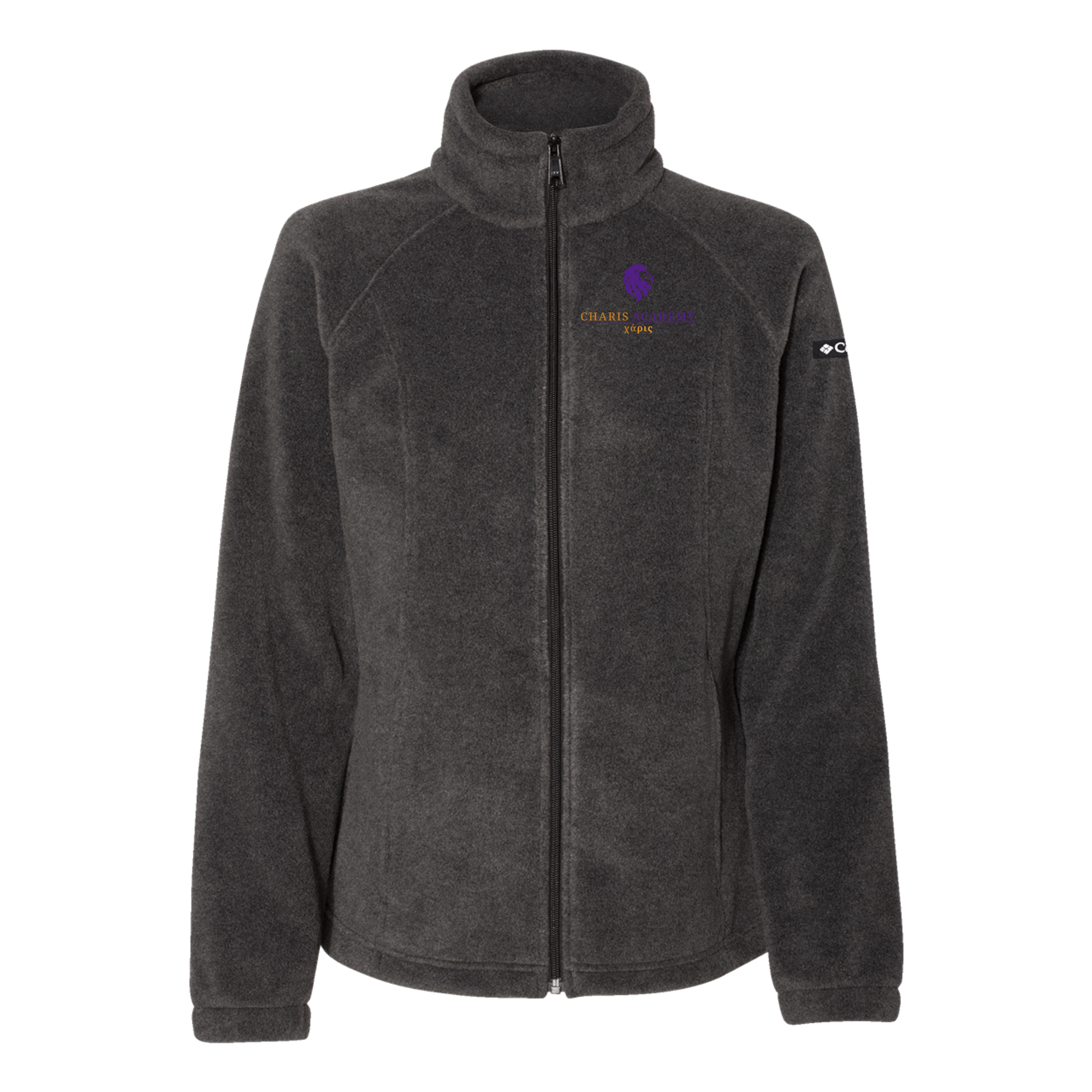 cahazleton-columbia-womens-fleece-jacket-embroidery-leftchest-212470-charcoalheather-flat-front