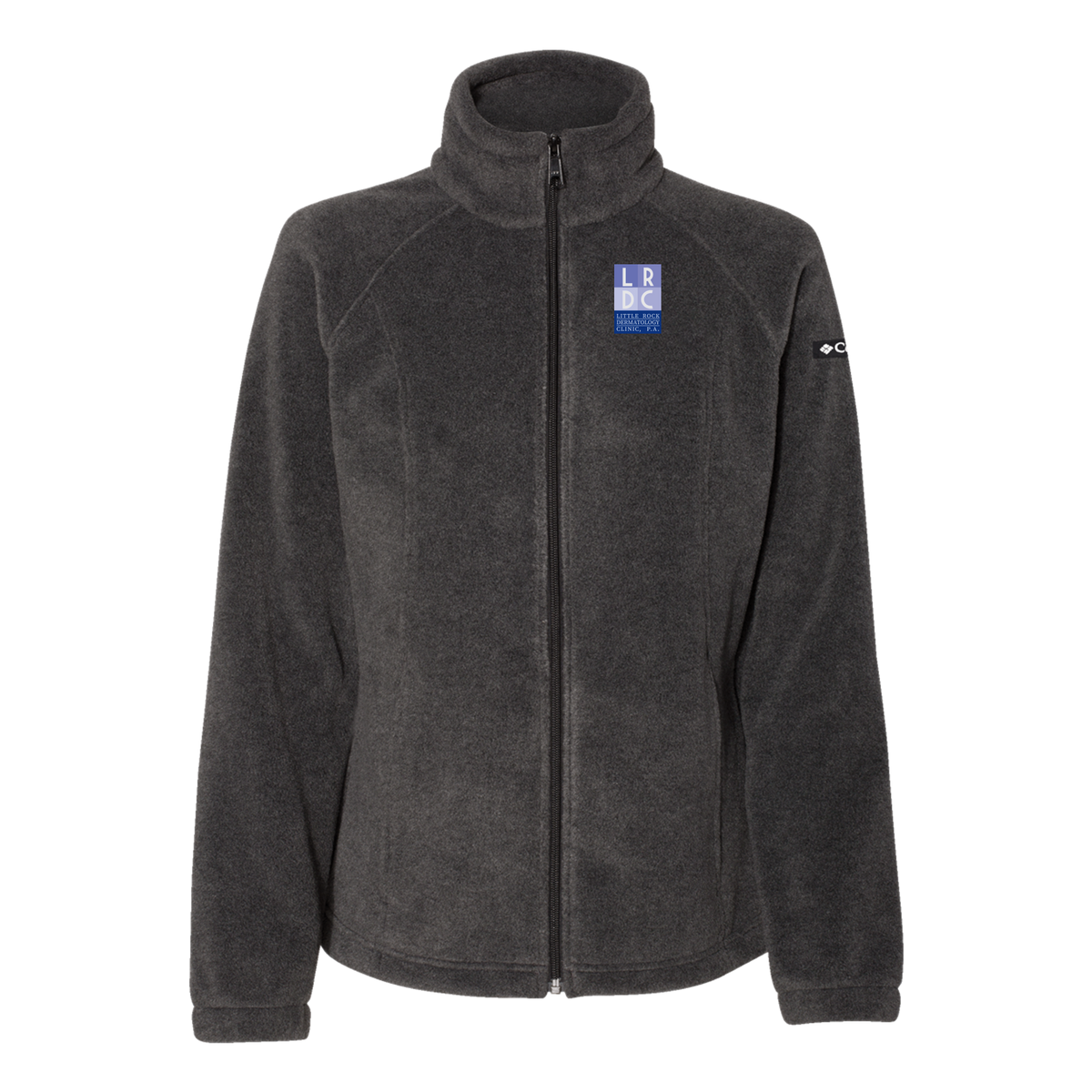 littlerockdermatology-columbia-womens-fleece-jacket-embroidery-leftchest-212470-charcoalheather-flat-front