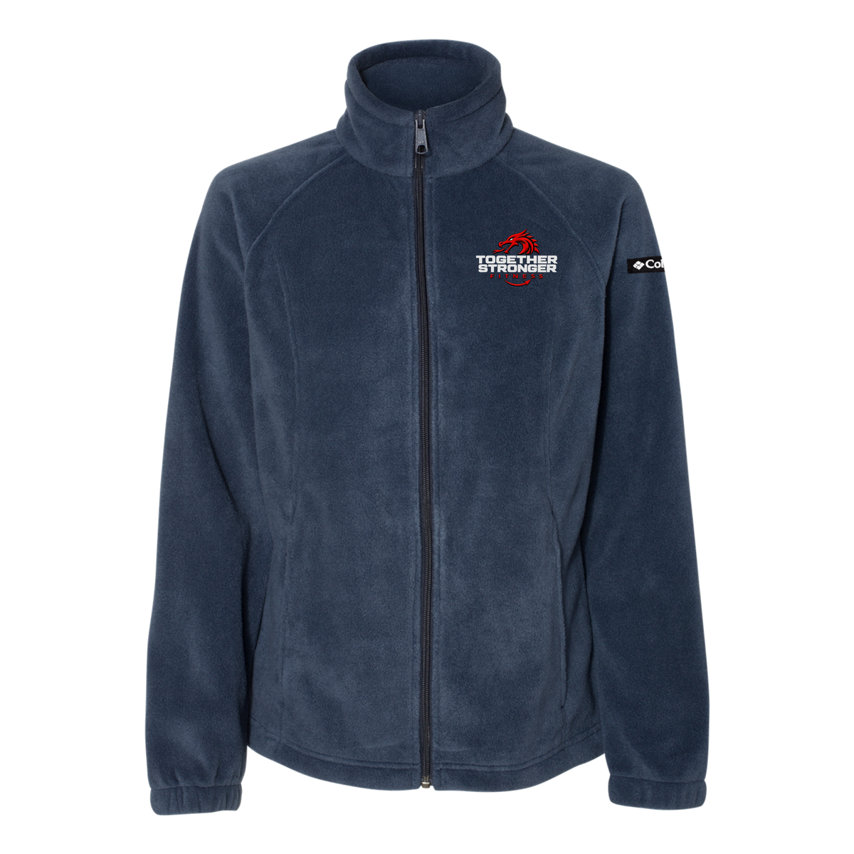 togetherstrongerfitness-columbia-womens-fleece-jacket-embroidery-leftchest-212470-collegiatenavy-flat-front