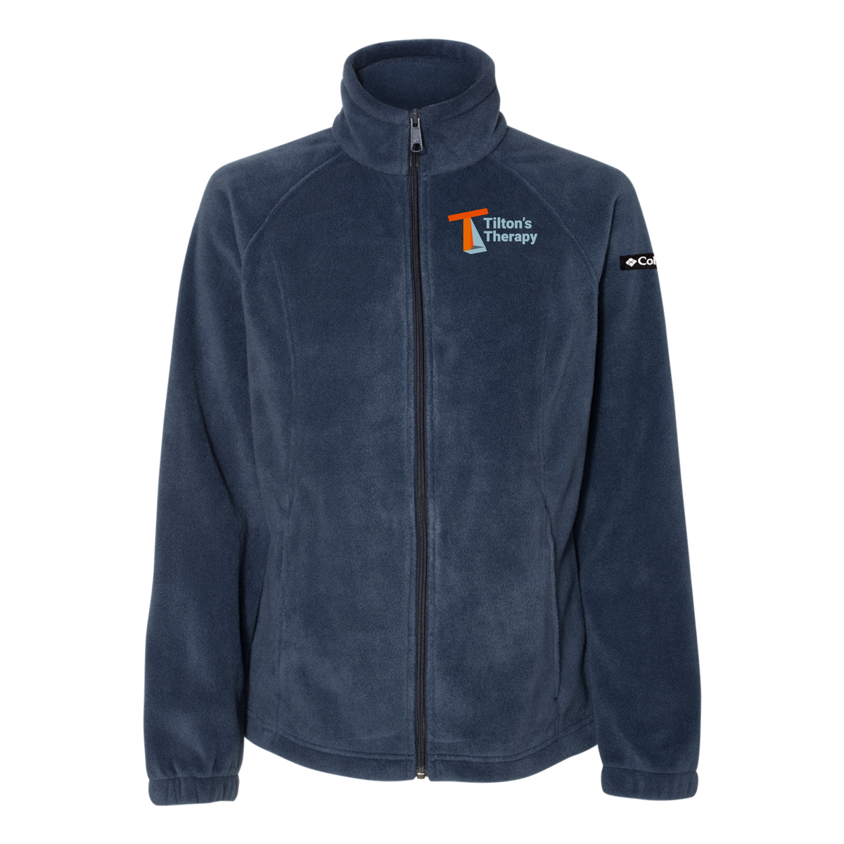 tiltonstherapy-columbia-womens-fleece-jacket-embroidery-leftchest-212470-collegiatenavy-flat-front