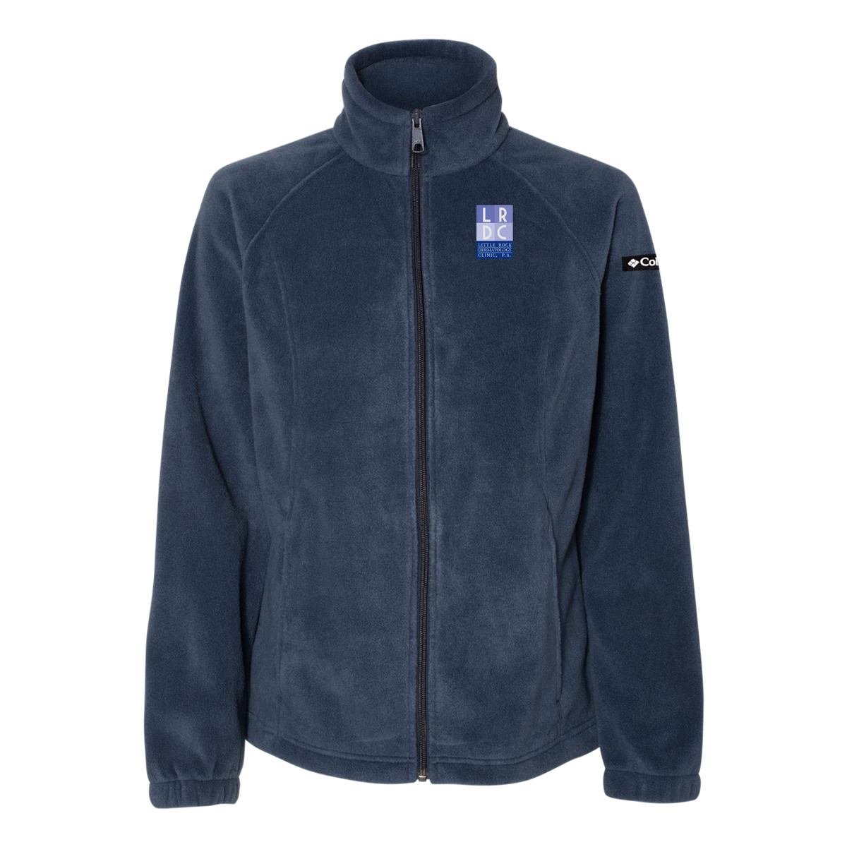 littlerockdermatology-columbia-womens-fleece-jacket-embroidery-leftchest-212470-collegiatenavy-flat-front