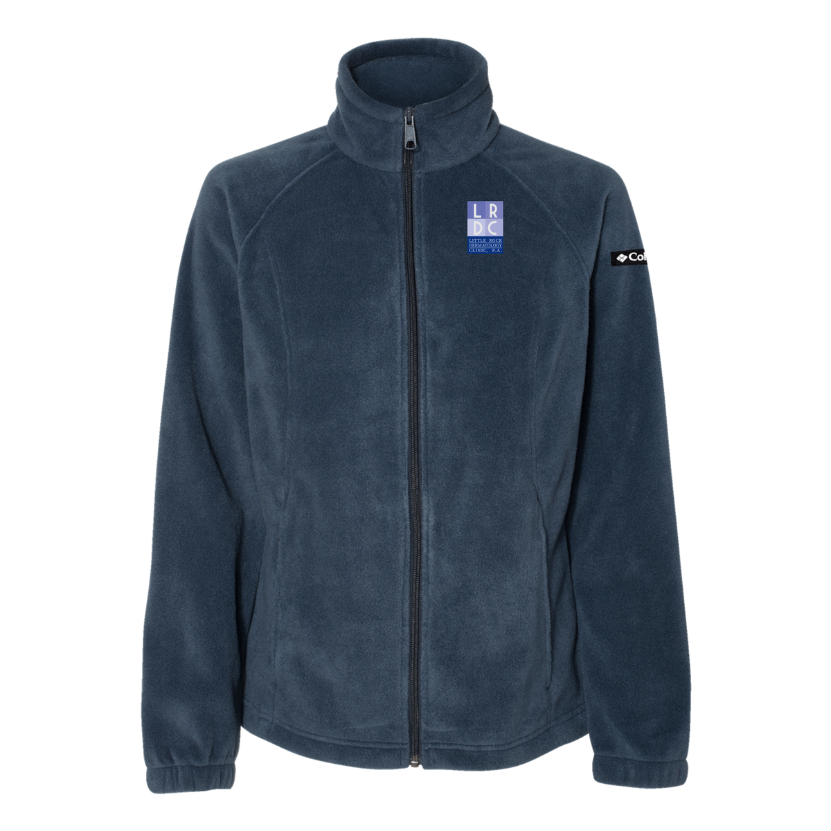 littlerockdermatology-columbia-womens-fleece-jacket-embroidery-leftchest-212470-columbianavy-flat-front