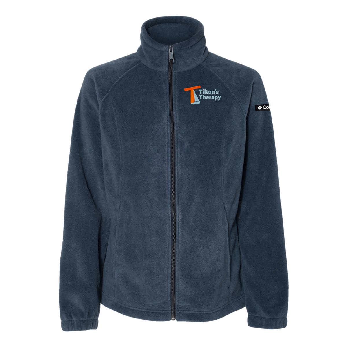 tiltonstherapy-columbia-womens-fleece-jacket-embroidery-leftchest-212470-columbianavy-flat-front