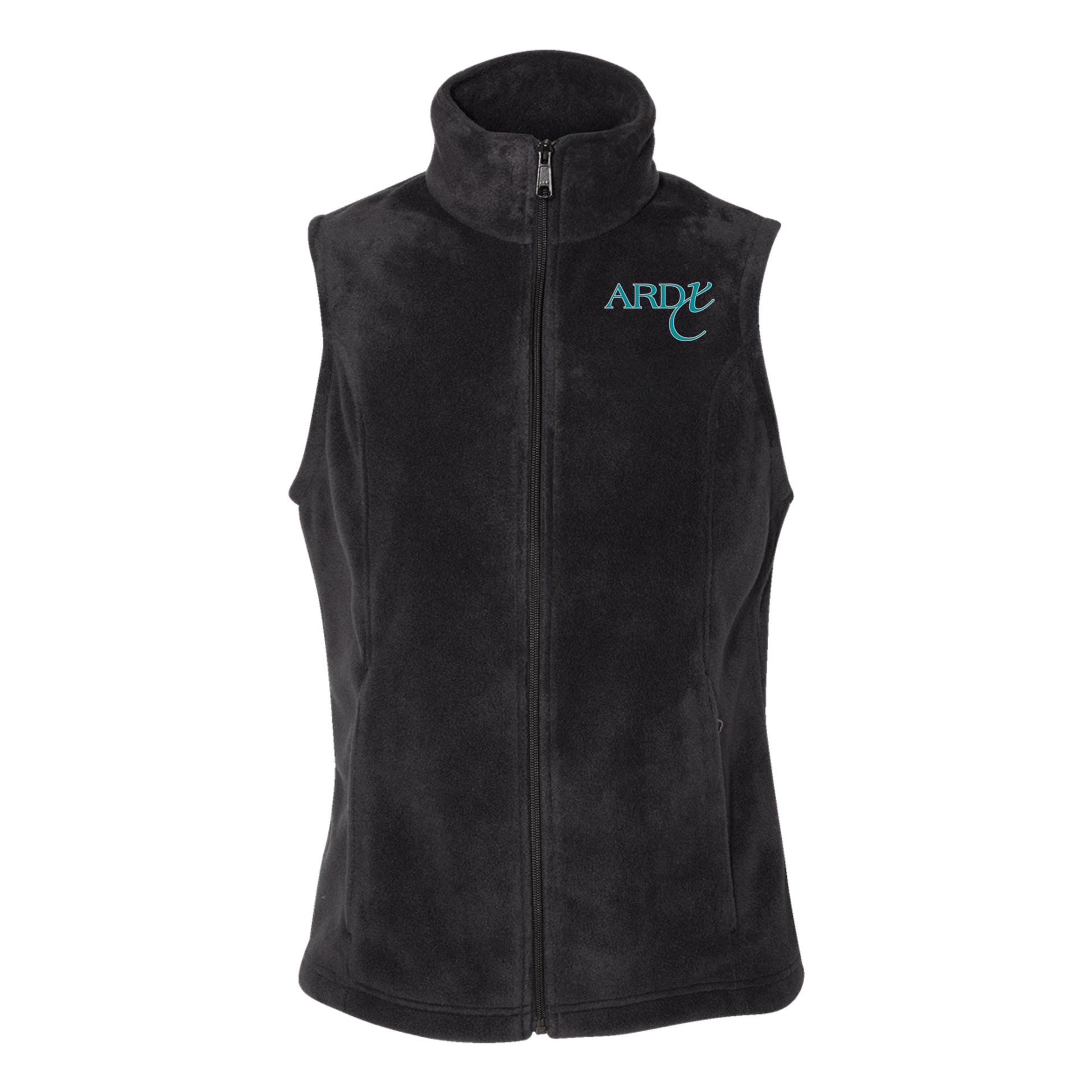 ardx-columbia-womens-fleece-vest-embroidery-leftchest-212471-black-flat-front