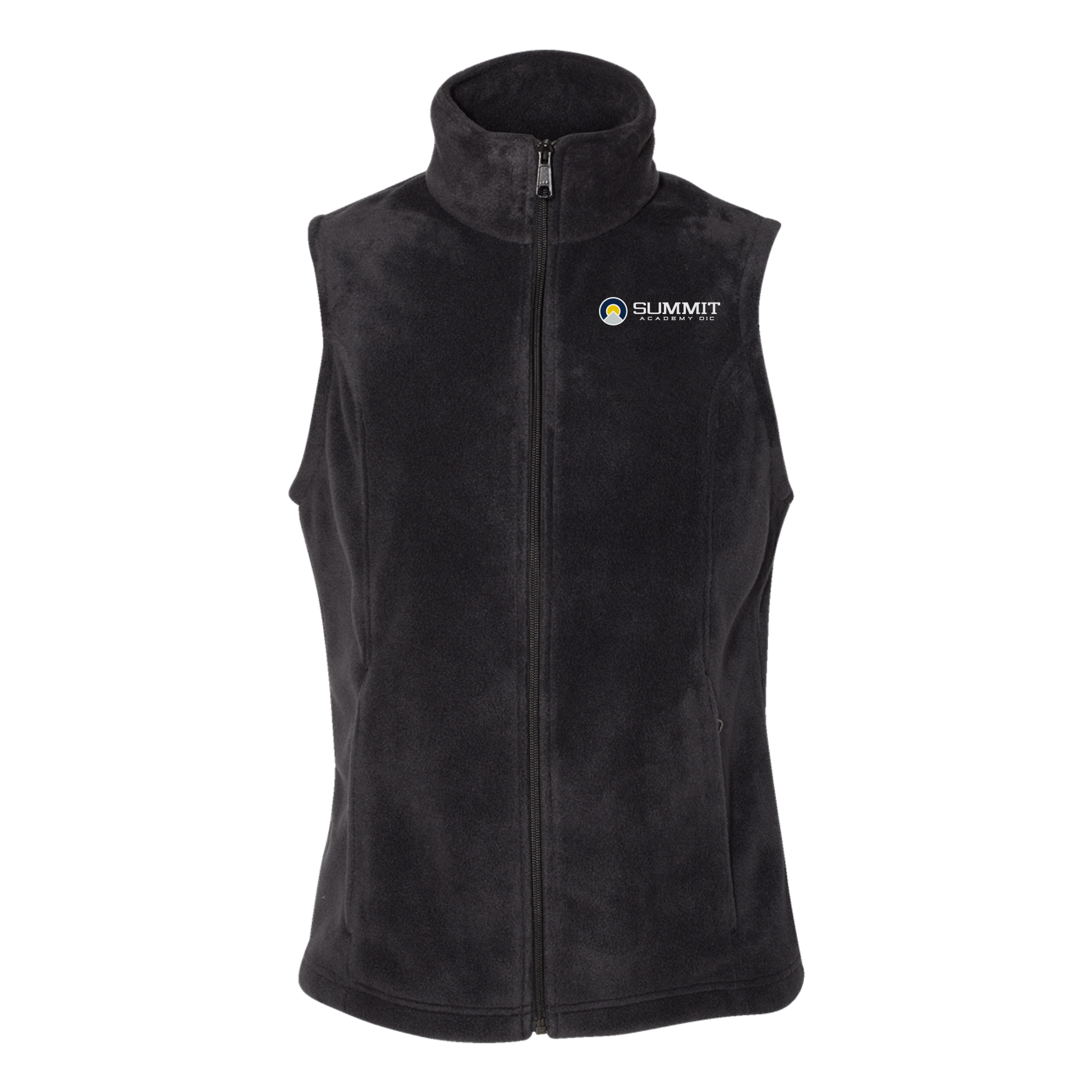 saoic-columbia-womens-fleece-vest-embroidery-leftchest-212471-black-flat-front