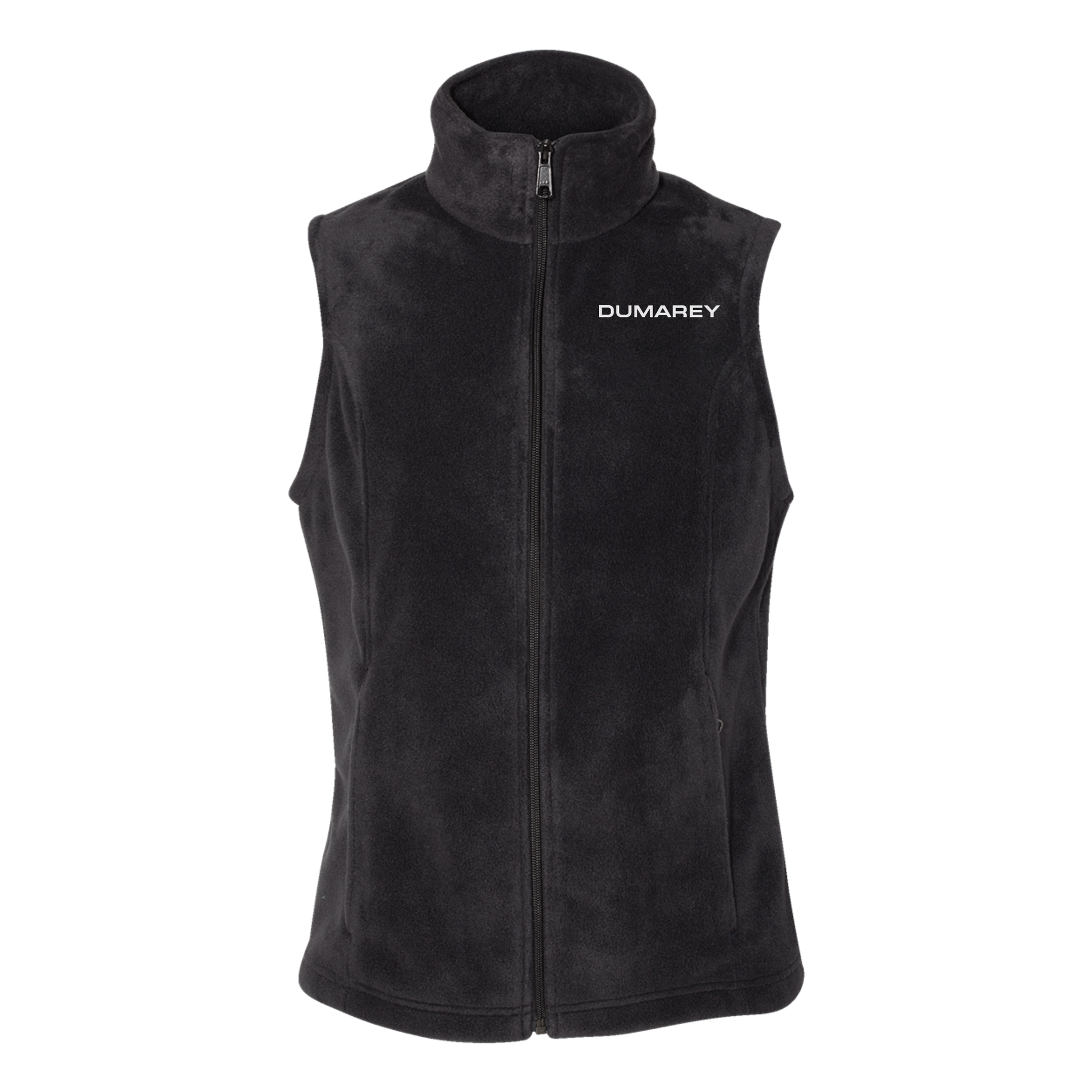 dumarey-columbia-womens-fleece-vest-embroidery-leftchest-212471-black-flat-front