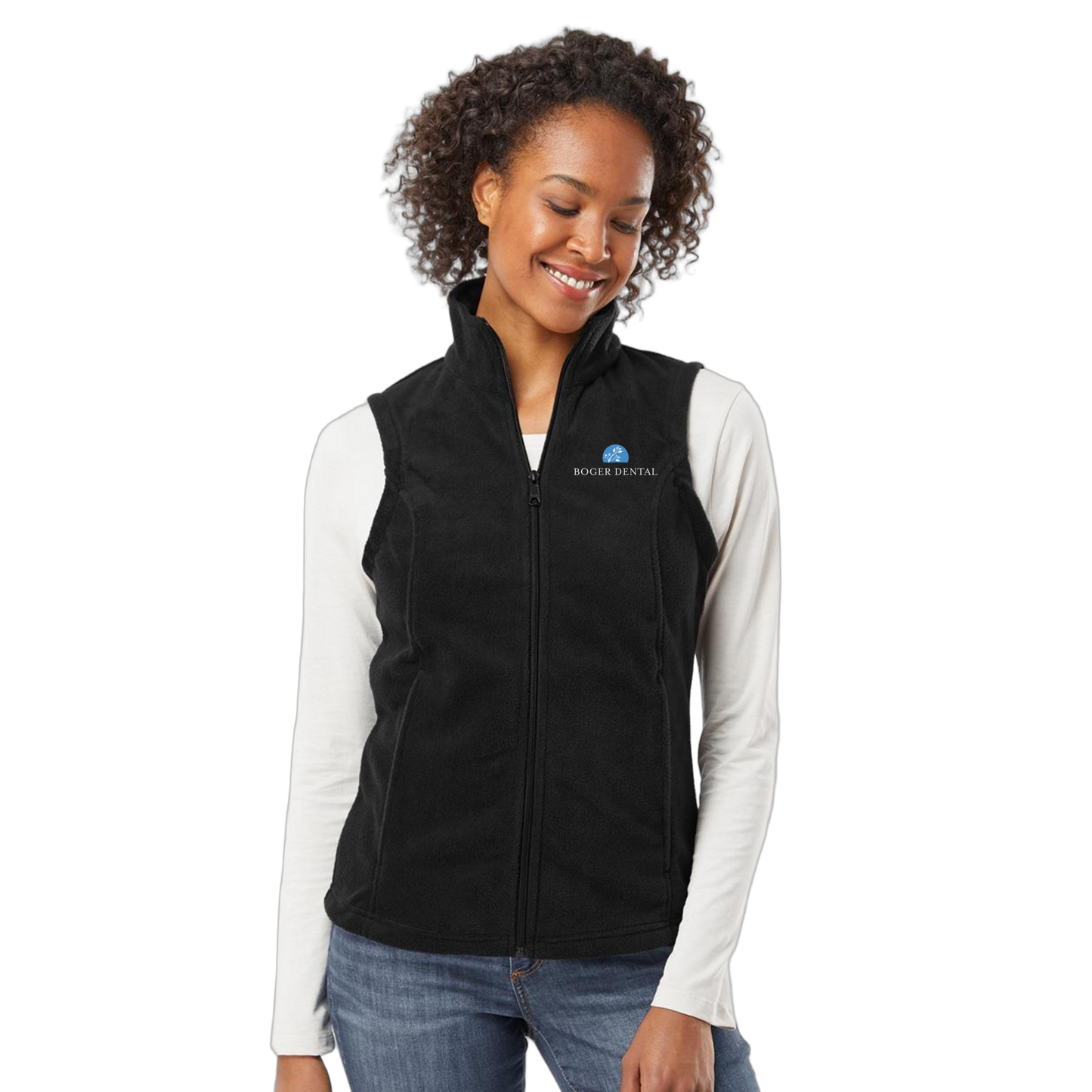 boger-dental-columbia-womens-fleece-vest-primary-mockup