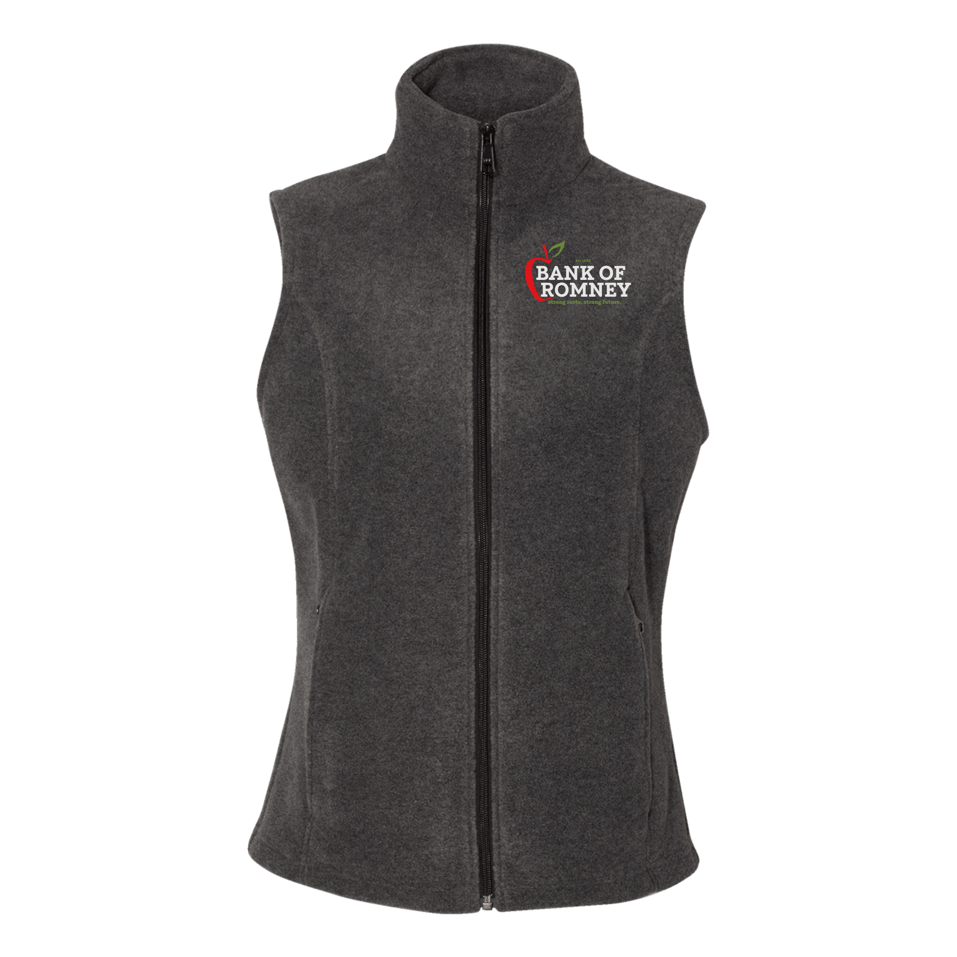 bankofromney-columbia-womens-fleece-vest-embroidery-leftchest-212471-charcoalheather-flat-front