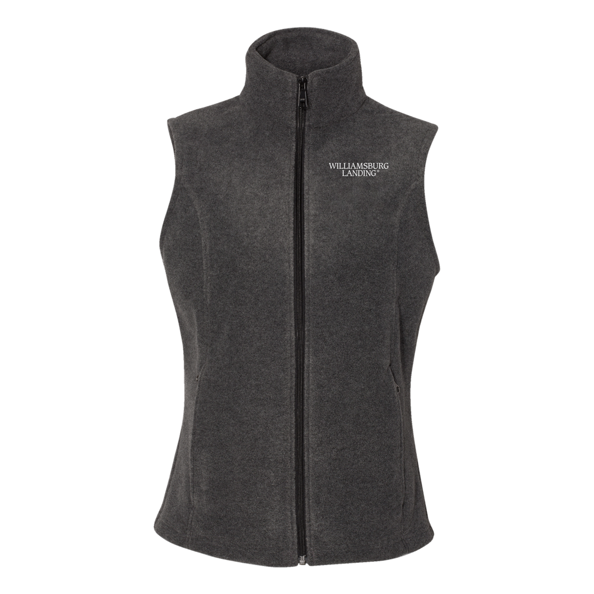williamsburglanding-columbia-womens-fleece-vest-embroidery-leftchest-212471-charcoalheather-flat-front