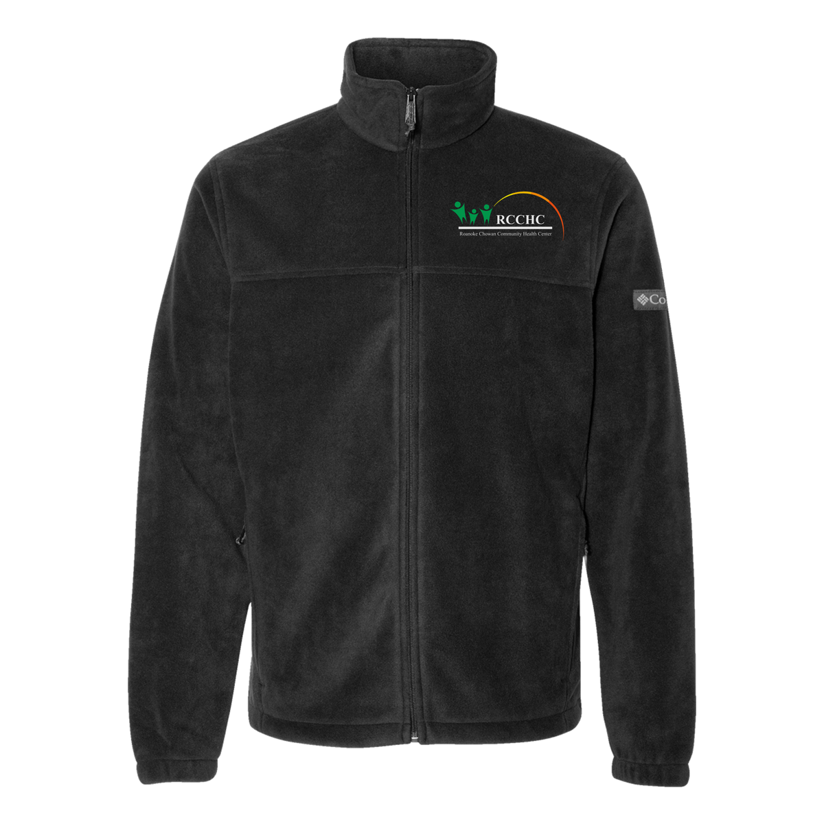 rcchc-columbia-mens-fleece-jacket-embroidery-leftchest-212478-black-flat-front