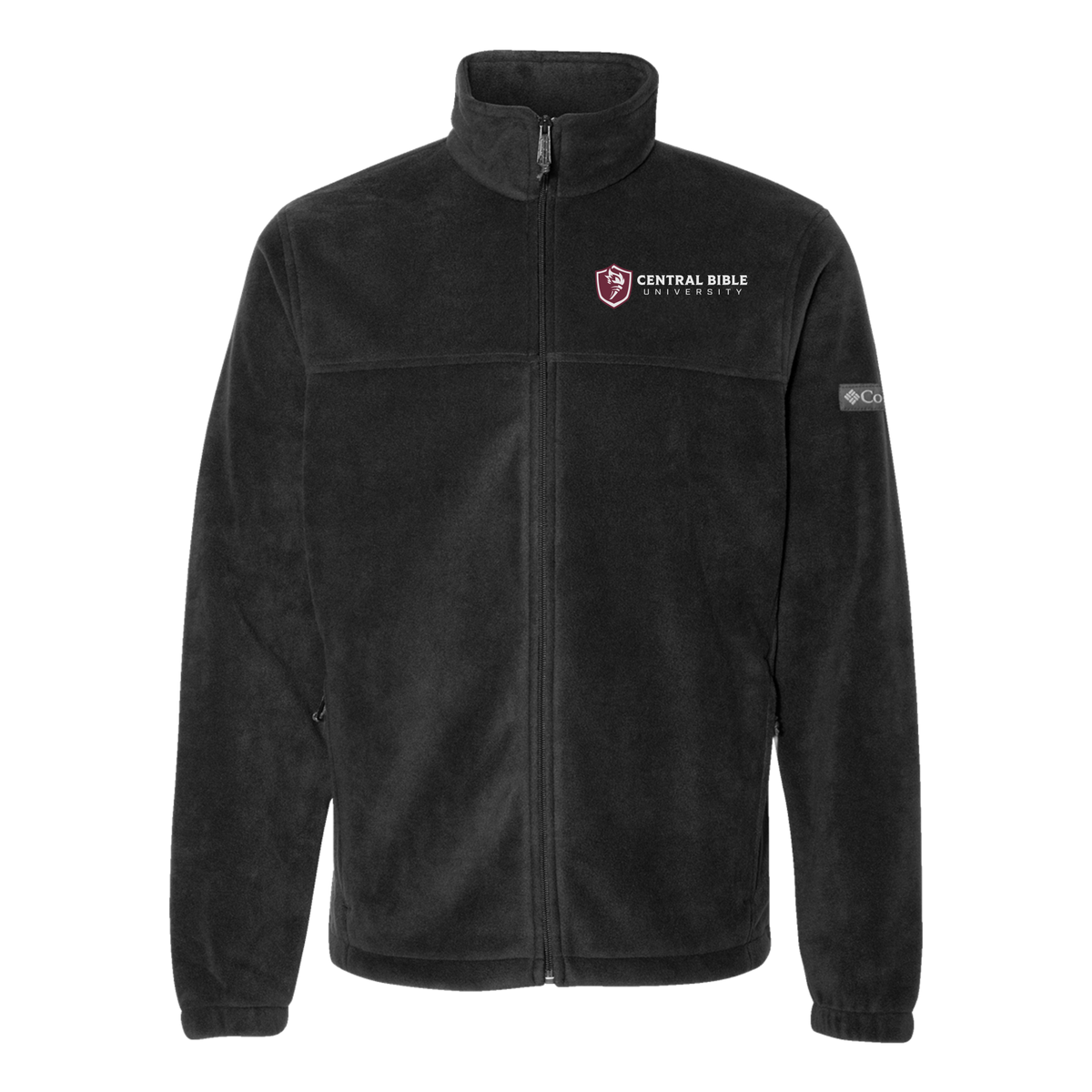 centralbible-columbia-mens-fleece-jacket-embroidery-leftchest-212478-black-flat-front