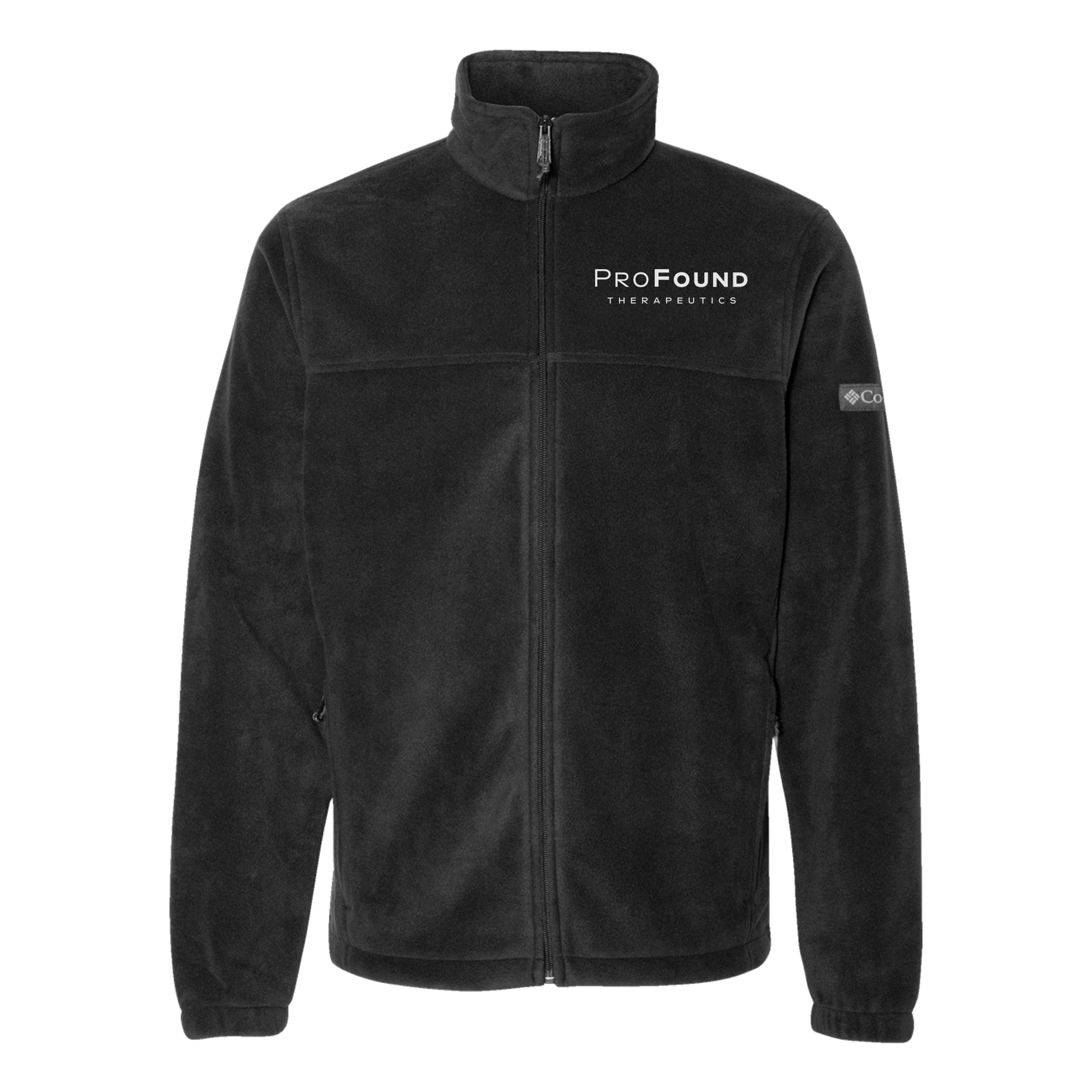 profoundtx-columbia-mens-fleece-jacket-embroidery-leftchest-212478-black-flat-front