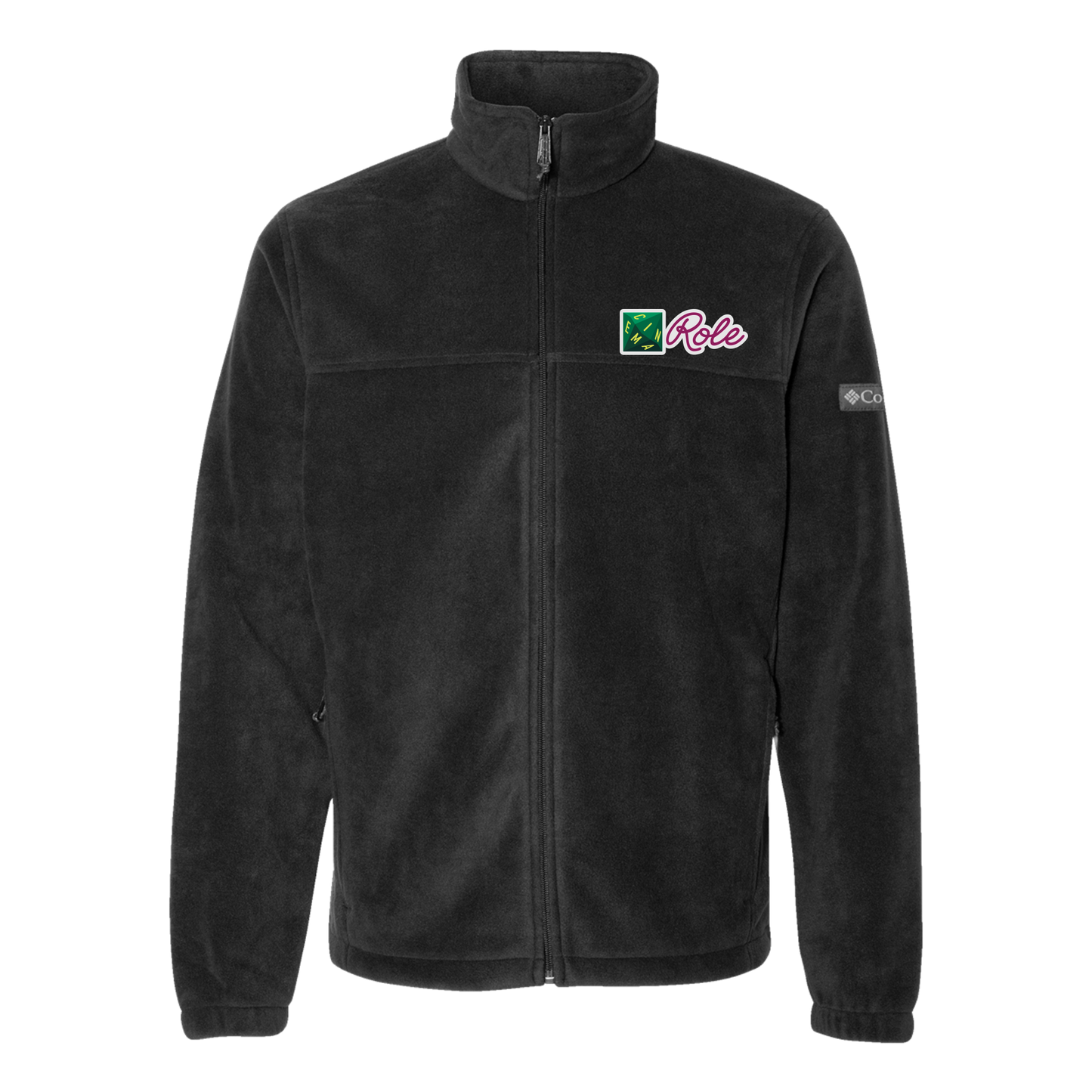 cinemarole-columbia-mens-fleece-jacket-embroidery-leftchest-212478-black-flat-front