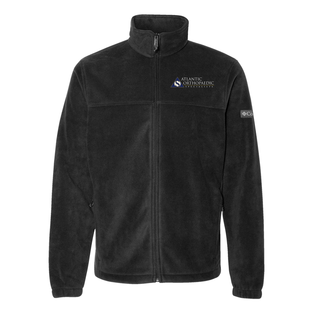 atlanticortho-columbia-mens-fleece-jacket-embroidery-leftchest-212478-black-flat-front