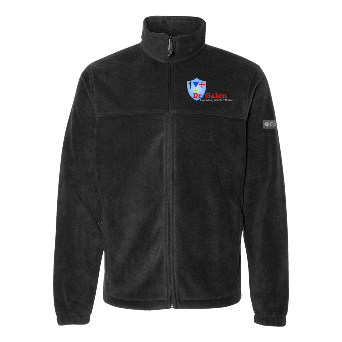 drgalen-columbia-mens-fleece-jacket-embroidery-leftchest-212478-black-flat-front