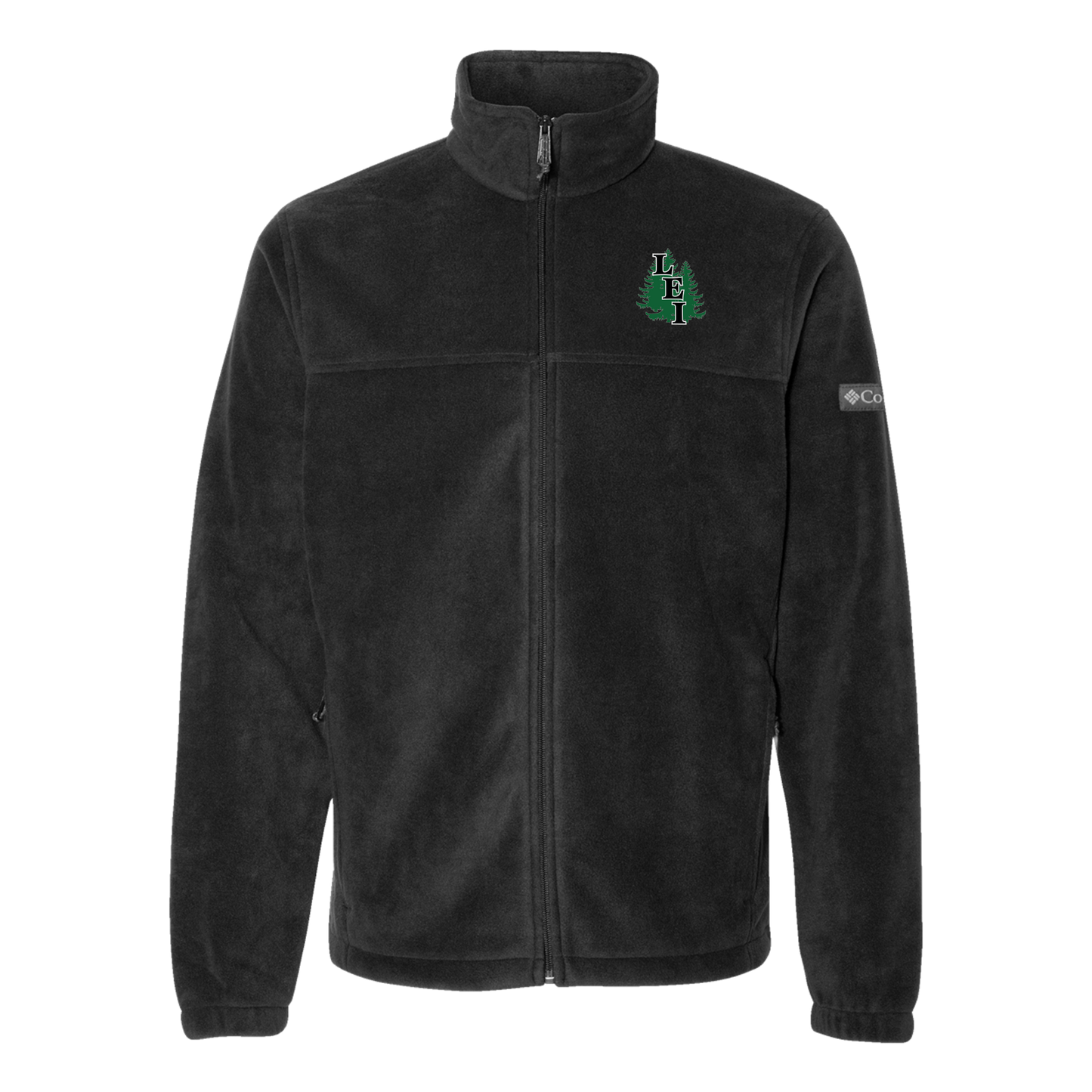 leisite-columbia-mens-fleece-jacket-embroidery-leftchest-212478-black-flat-front