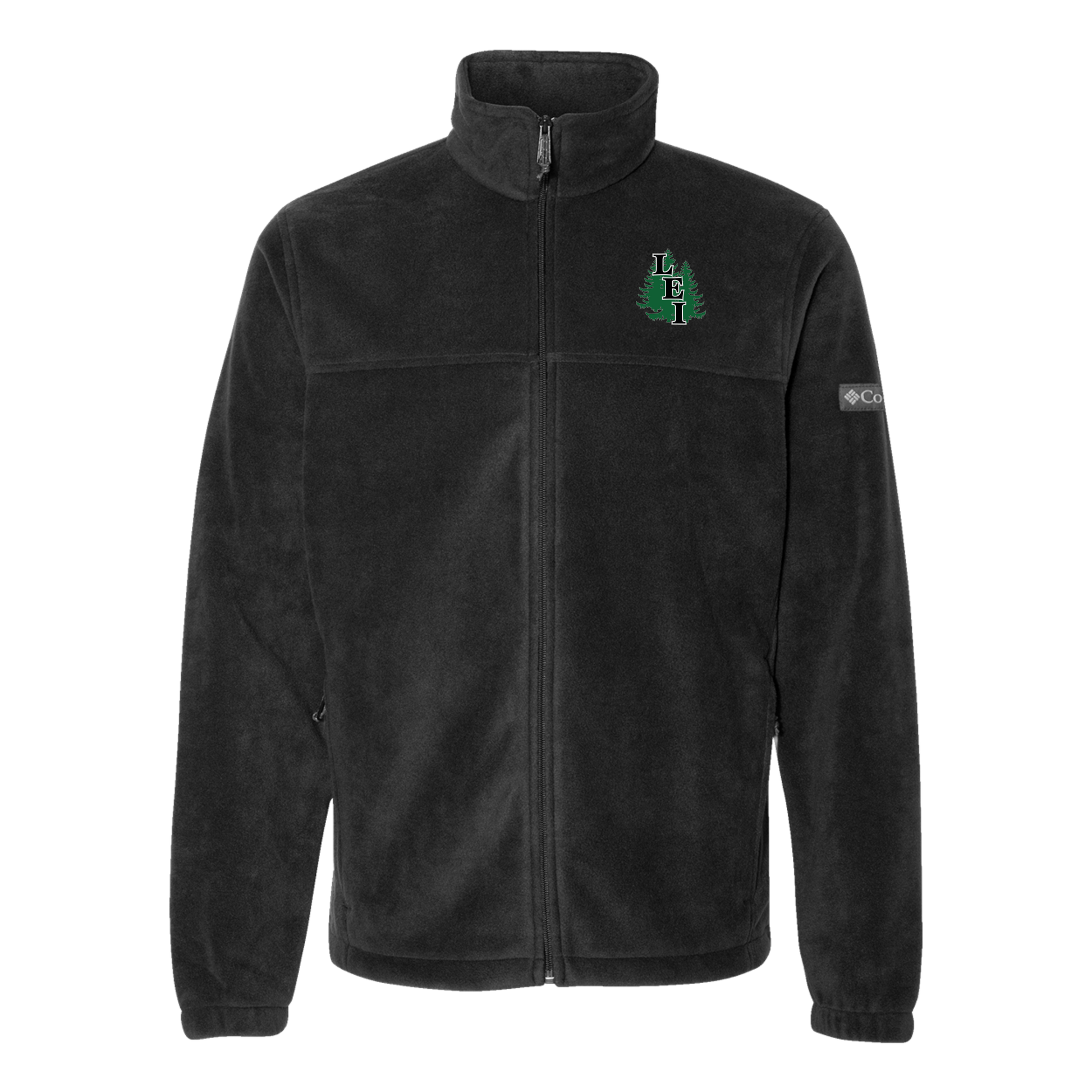 leisite-columbia-mens-fleece-jacket-embroidery-leftchest-212478-black-flat-front