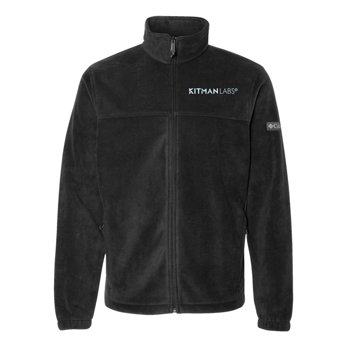kitmanlabs-columbia-mens-fleece-jacket-embroidery-leftchest-212478-black-flat-front