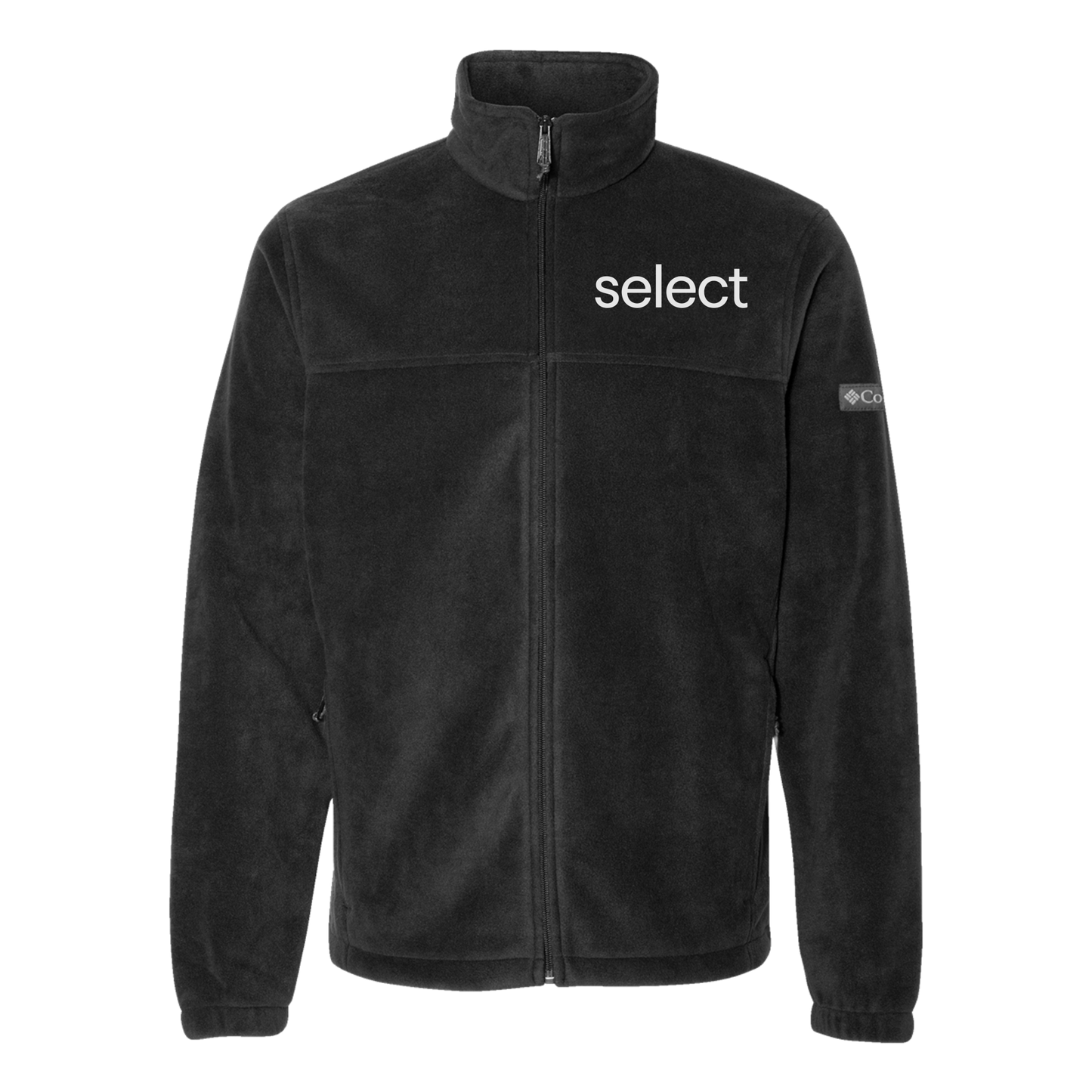 meetselect-columbia-mens-fleece-jacket-embroidery-leftchest-212478-black-flat-front
