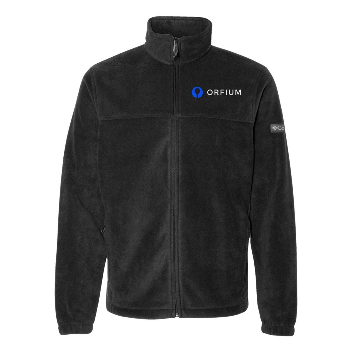 orfium-columbia-mens-fleece-jacket-embroidery-leftchest-212478-black-flat-front