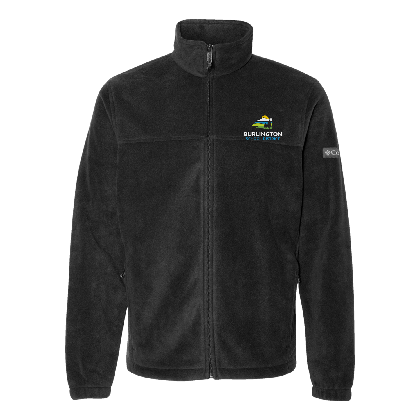 bsdvt-columbia-mens-fleece-jacket-embroidery-leftchest-212478-black-flat-front
