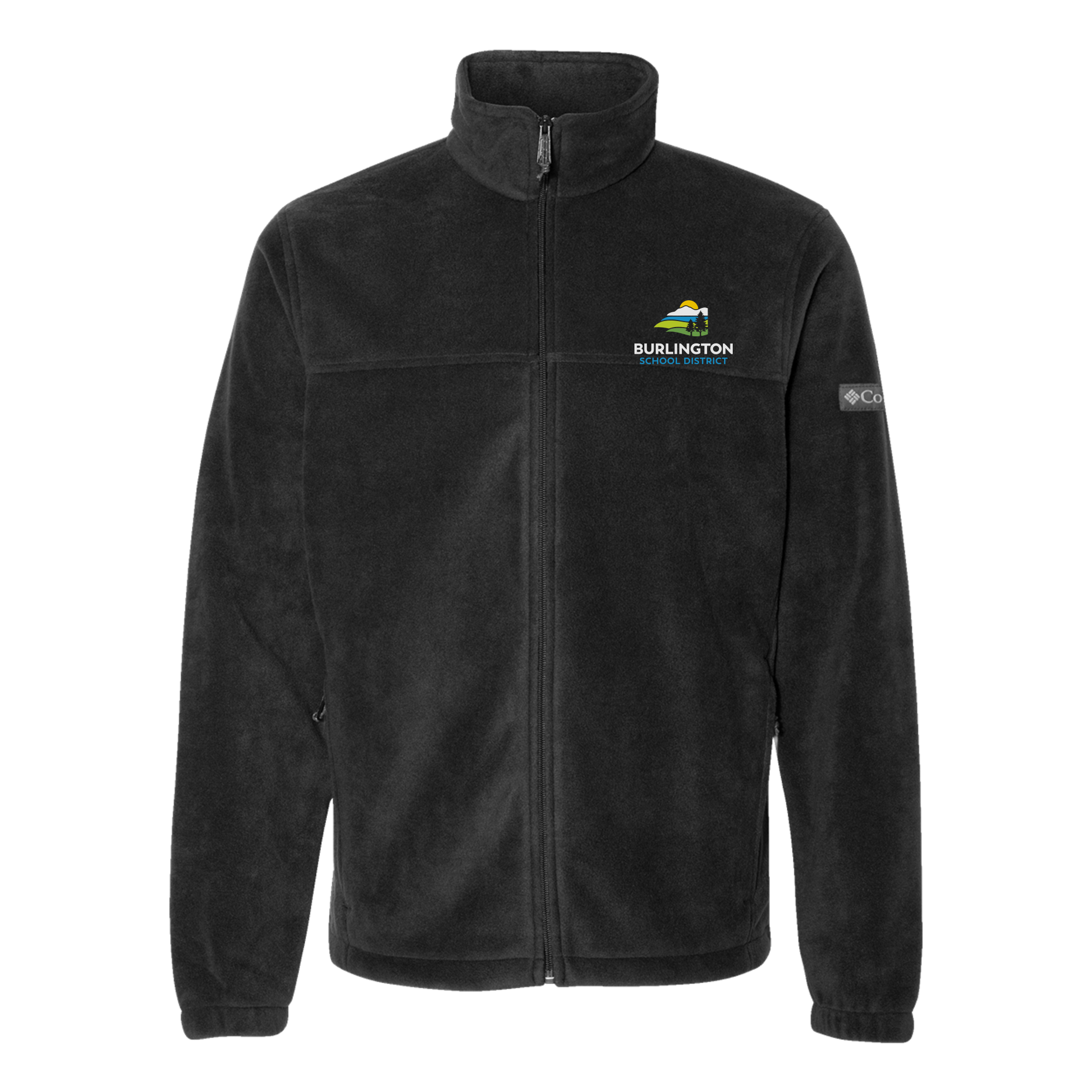 bsdvt-columbia-mens-fleece-jacket-embroidery-leftchest-212478-black-flat-front