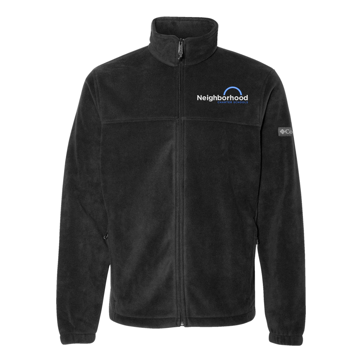 ncschools-columbia-mens-fleece-jacket-embroidery-leftchest-212478-black-flat-front
