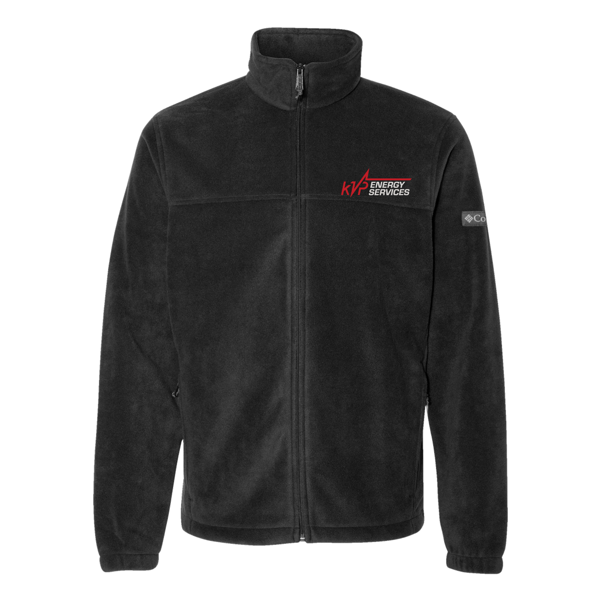 kvpenergy-columbia-mens-fleece-jacket-embroidery-leftchest-212478-black-flat-front