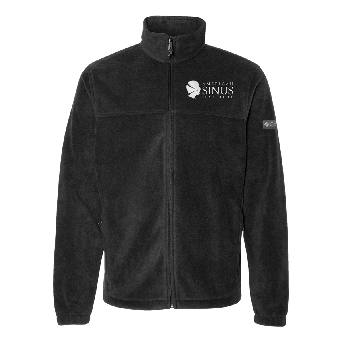 americansinus-columbia-mens-fleece-jacket-embroidery-leftchest-212478-black-flat-front