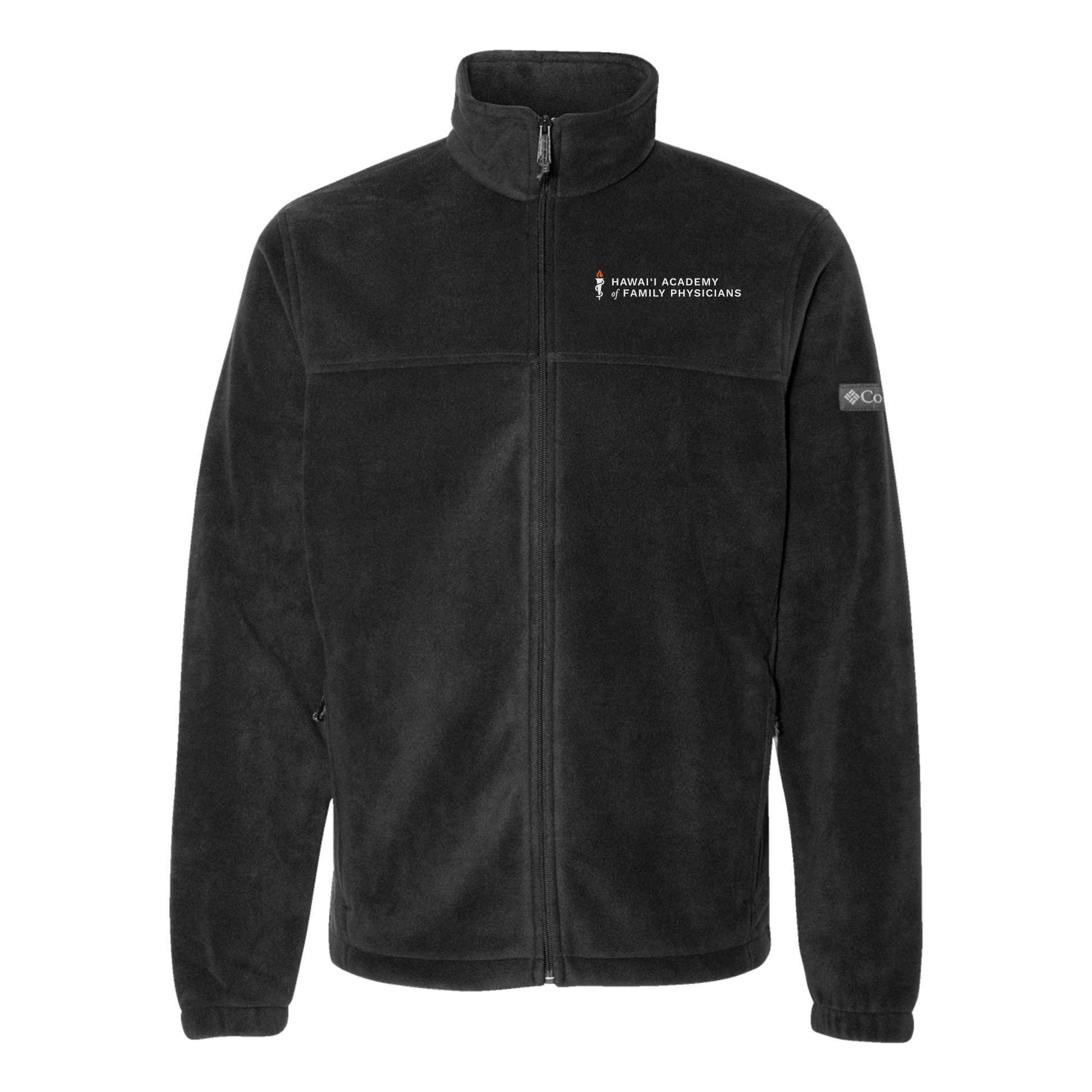 hafp-columbia-mens-fleece-jacket-embroidery-leftchest-212478-black-flat-front