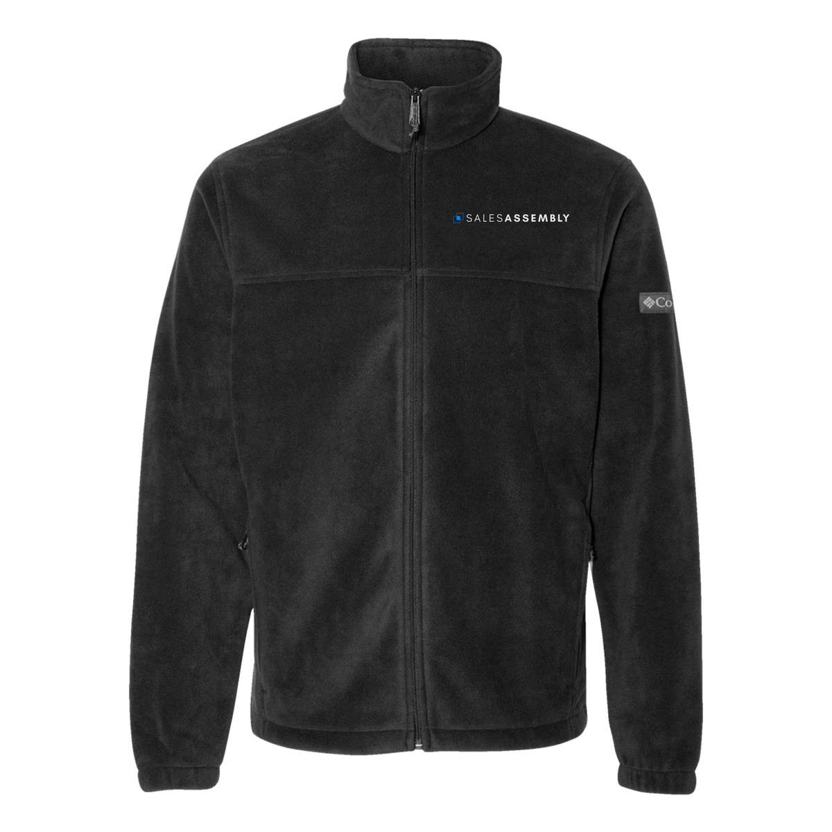 salesassembly-columbia-mens-fleece-jacket-embroidery-leftchest-212478-black-flat-front