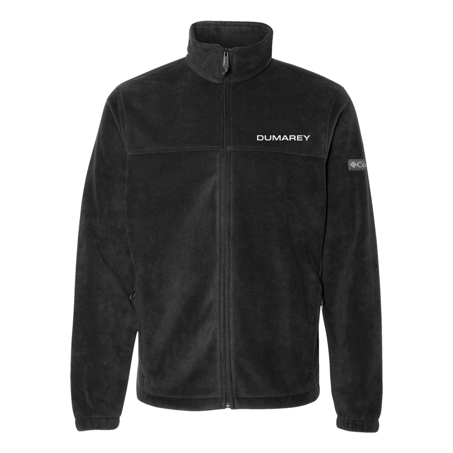 dumarey-columbia-mens-fleece-jacket-embroidery-leftchest-212478-black-flat-front