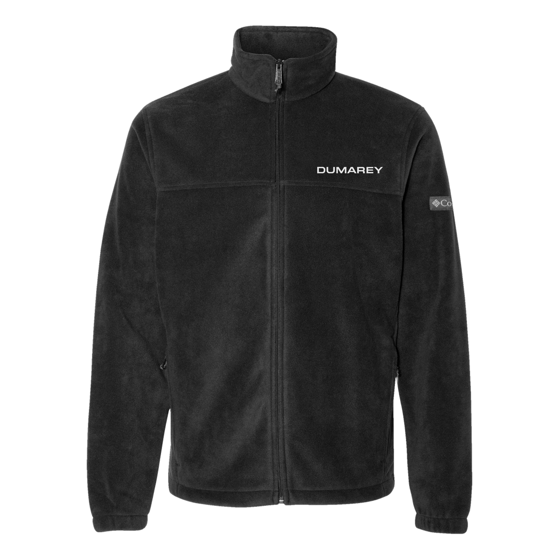 dumarey-columbia-mens-fleece-jacket-embroidery-leftchest-212478-black-flat-front
