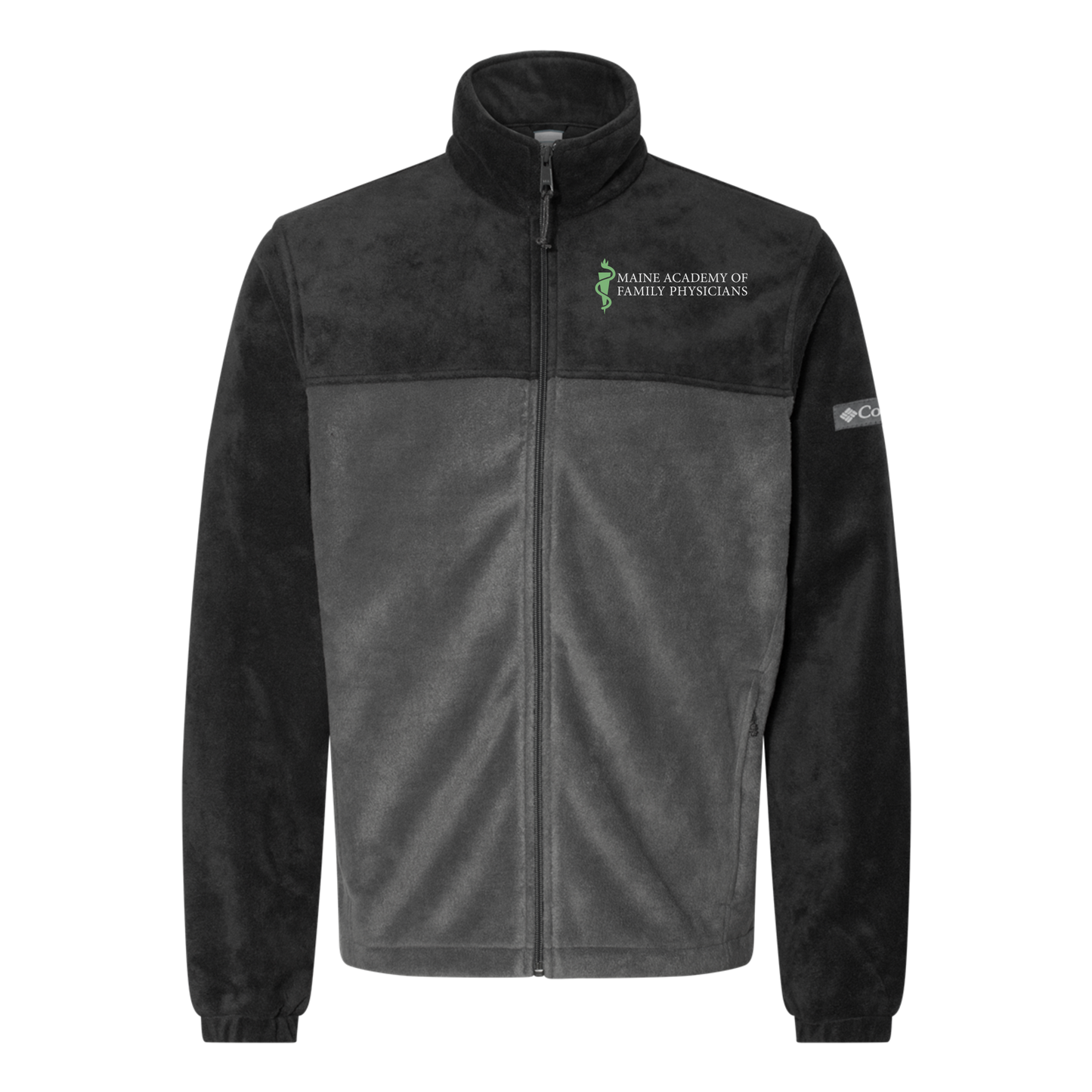 maineafp-columbia-mens-fleece-jacket-embroidery-leftchest-212478-blackgrill-flat-front